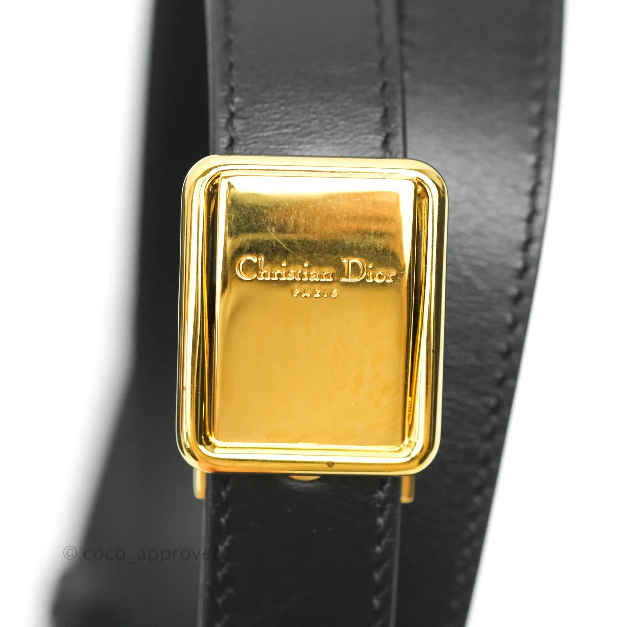 Dior Medium Bobby Bag Black Calfskin Gold Hardware