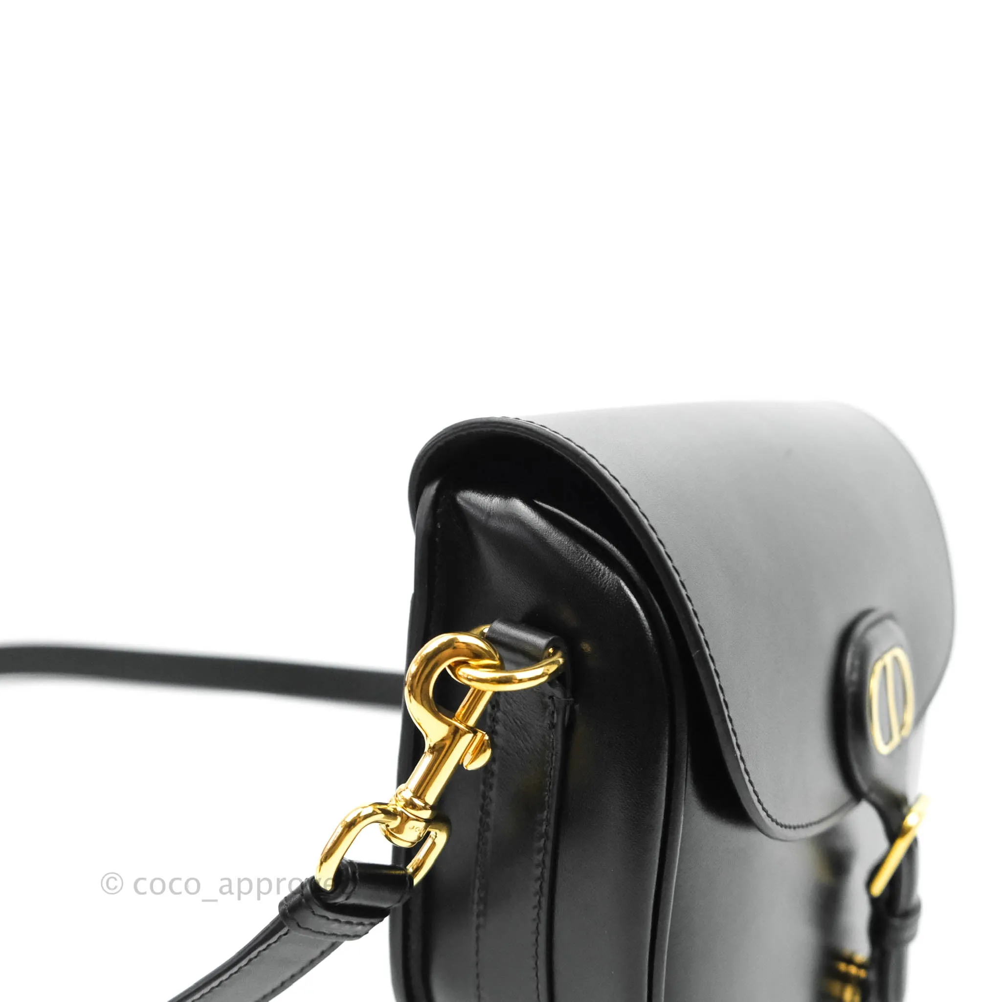 Dior Medium Bobby Bag Black Calfskin Gold Hardware