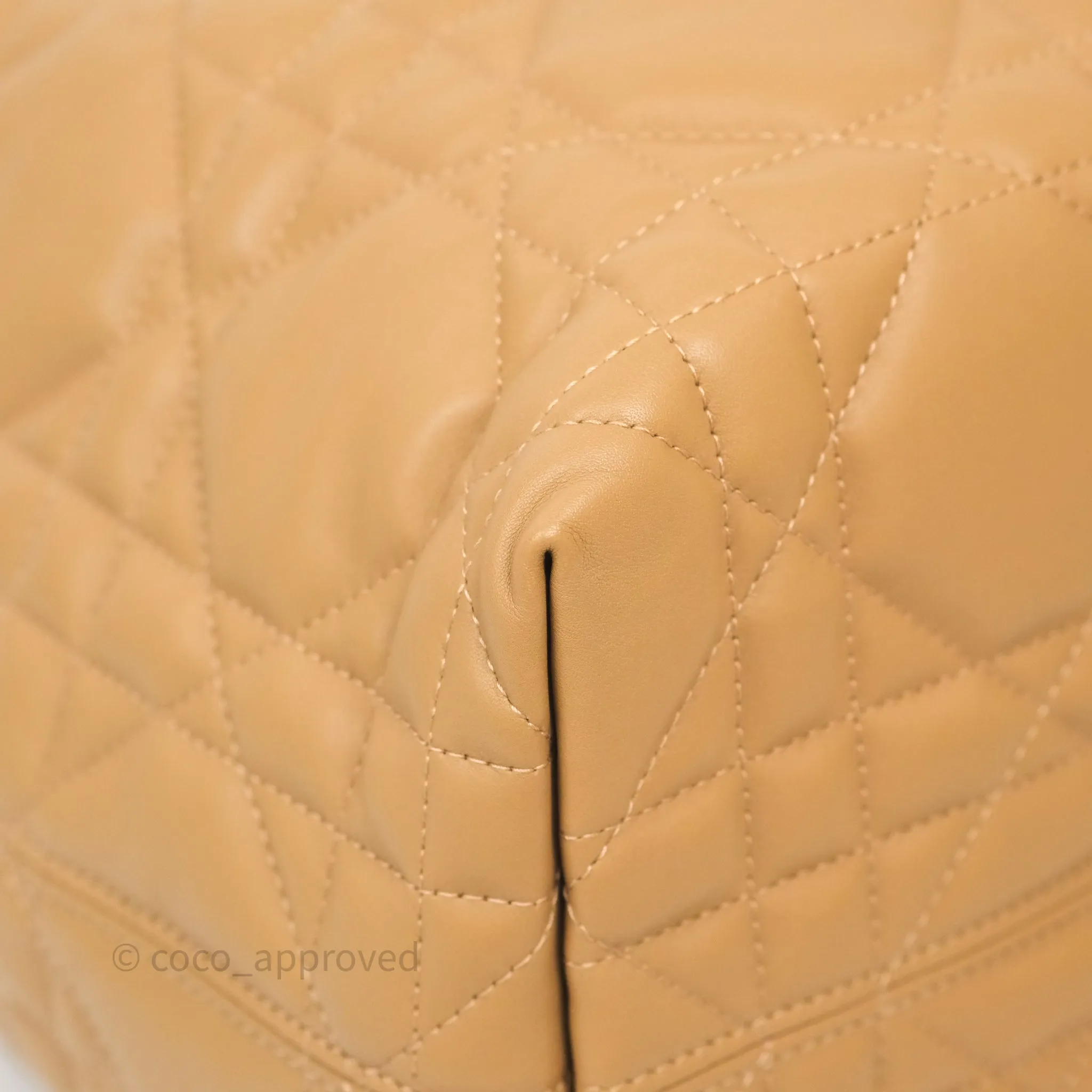 Dior Medium Dior Toujours Bag Tan Beige Macrocannage Calfskin