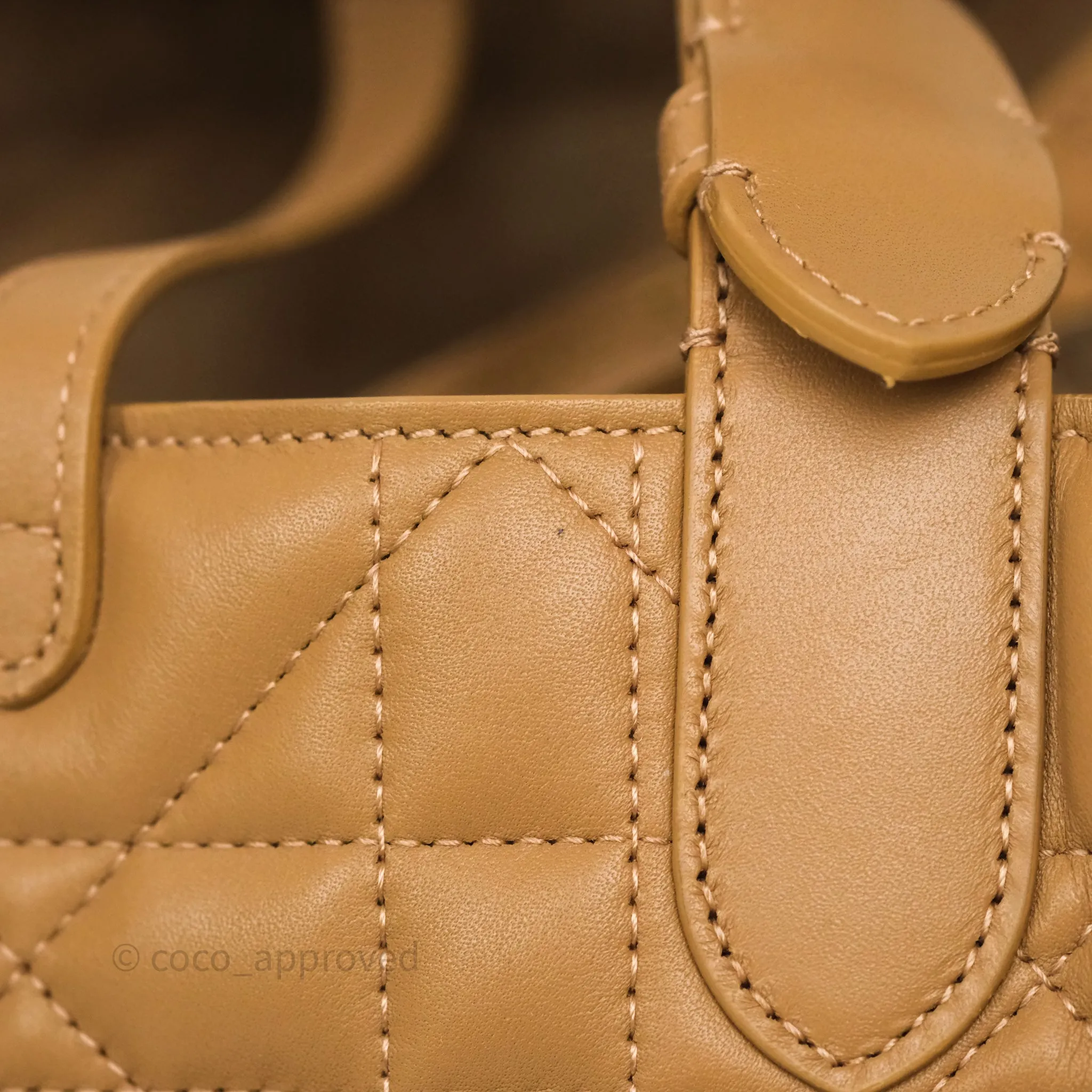 Dior Medium Dior Toujours Bag Tan Beige Macrocannage Calfskin