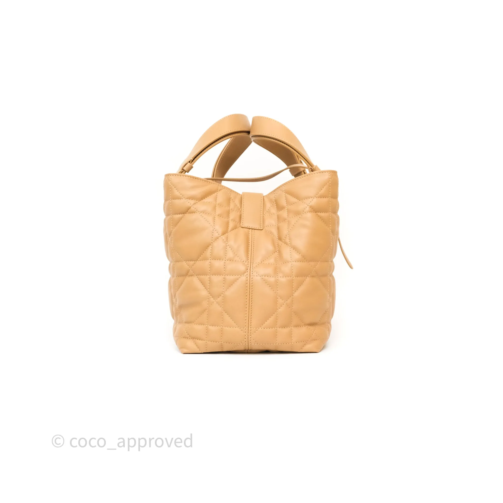 Dior Medium Dior Toujours Bag Tan Beige Macrocannage Calfskin