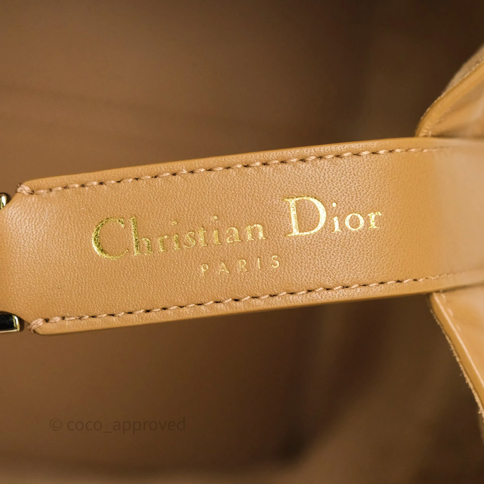 Dior Medium Dior Toujours Bag Tan Beige Macrocannage Calfskin