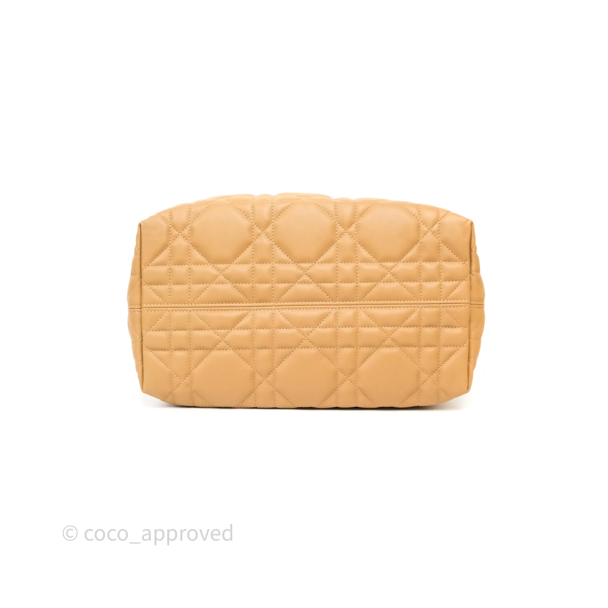 Dior Medium Dior Toujours Bag Tan Beige Macrocannage Calfskin