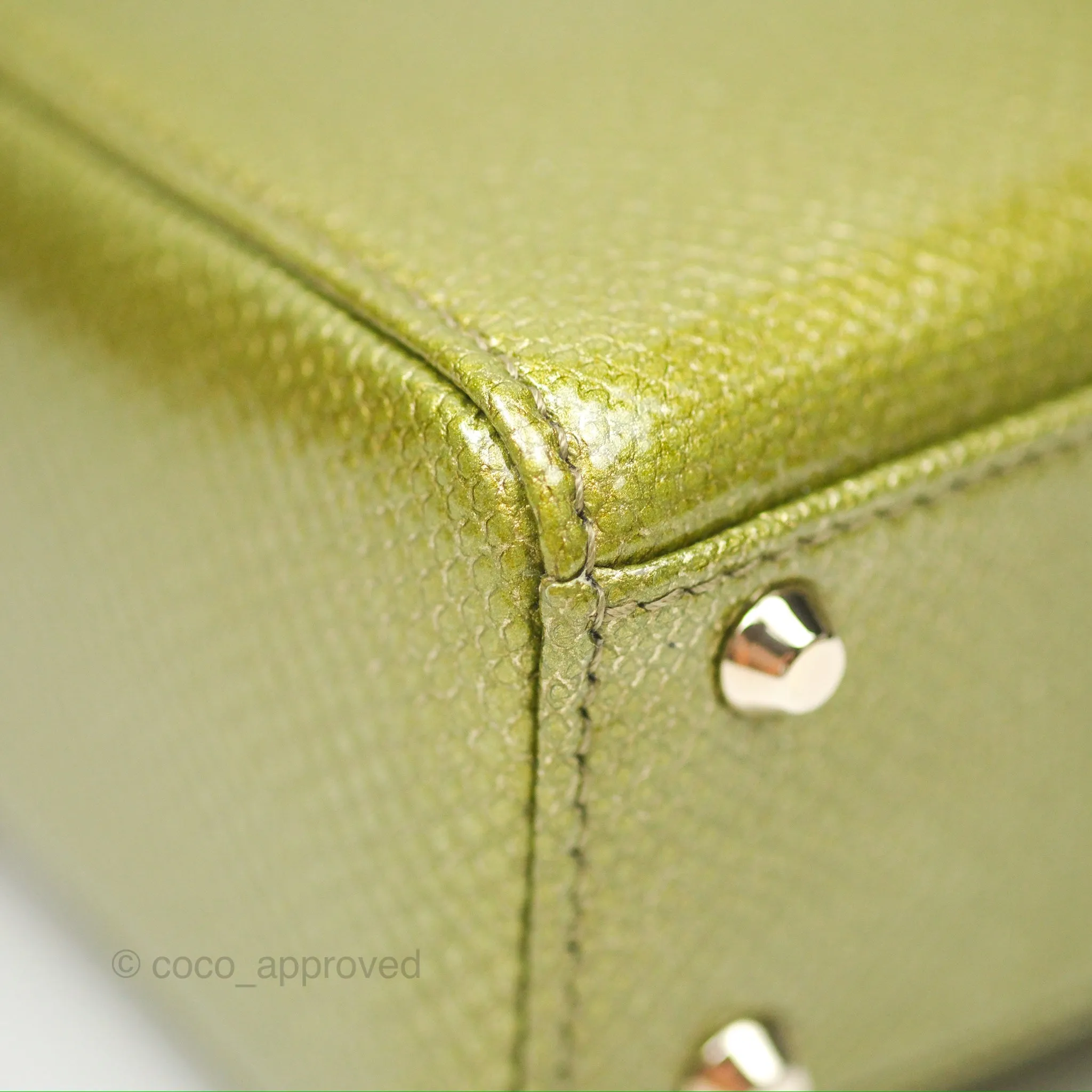 Dior Mini Lady Dior Green Metallic Lizard Gold Hardware