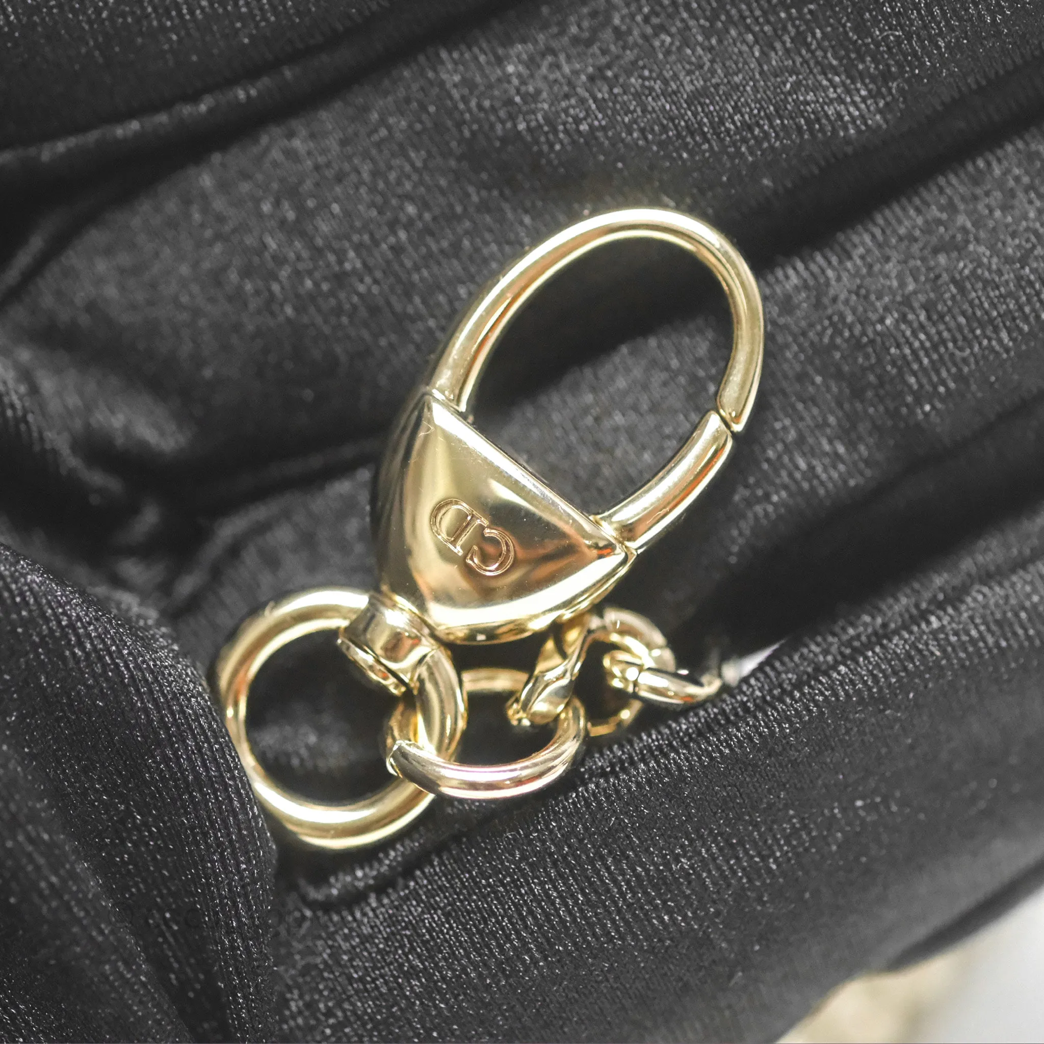 Dior Mini Lady Dior Ombre Grey White Lizard Gold Hardware