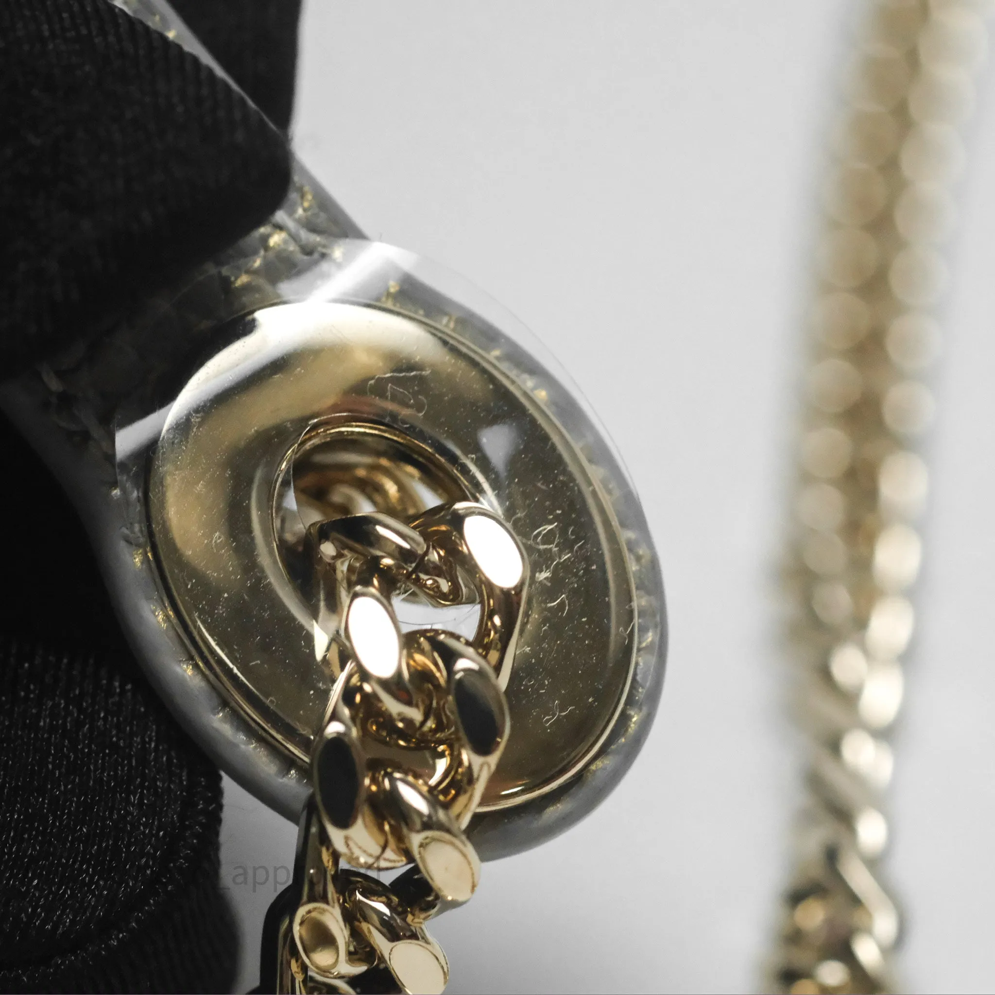 Dior Mini Lady Dior Ombre Grey White Lizard Gold Hardware