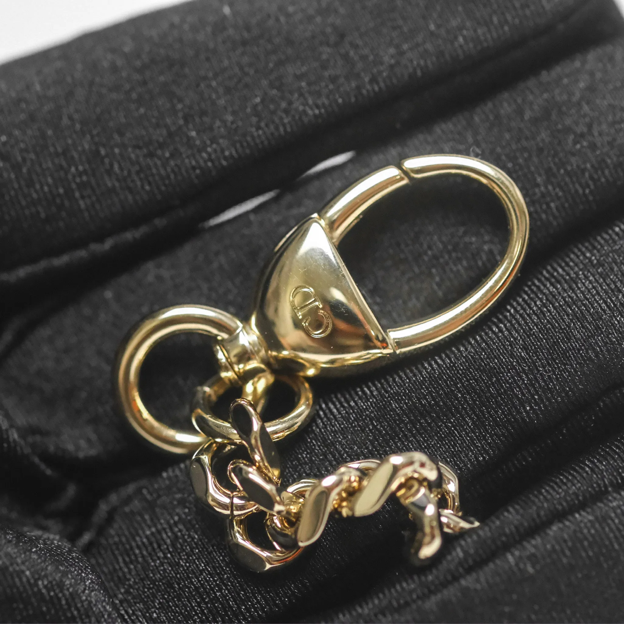 Dior Mini Lady Dior Ombre Grey White Lizard Gold Hardware