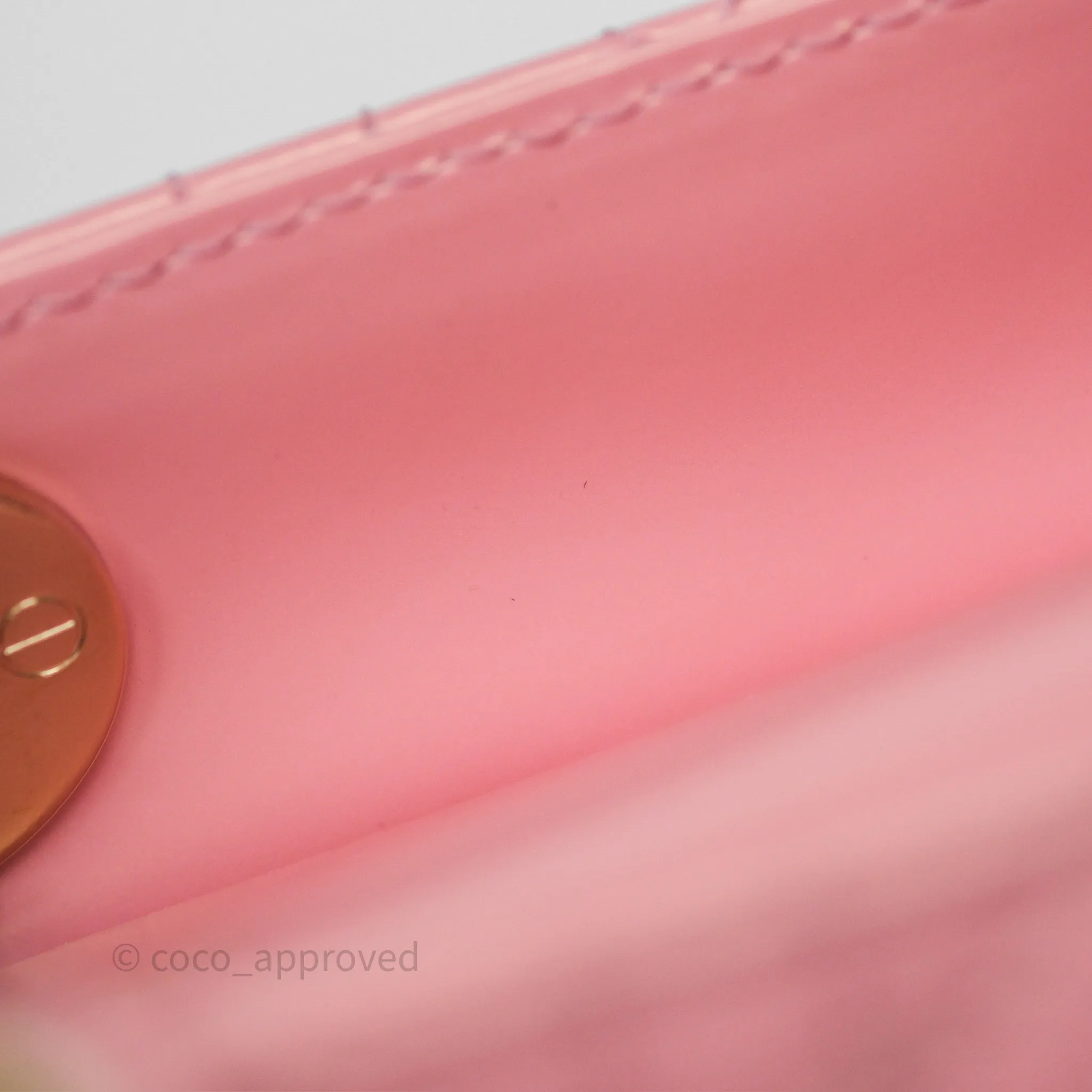 Dior Mini Lady Dior Pink Pearlescent Patent Cannage Gold Hardware
