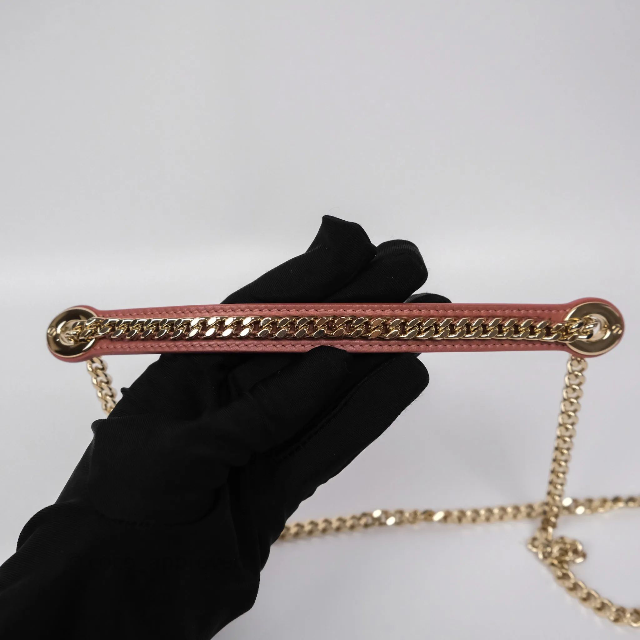 Dior Mini Lady Dior Pink Velvet Cannage Crystal Charms Gold Hardware