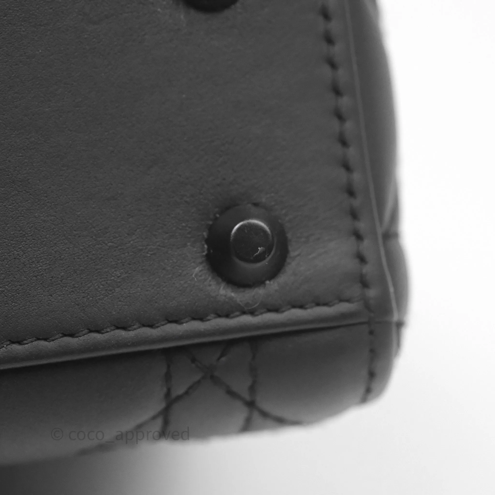 Dior Mini Lady Dior Ultra Matte Black Cannage Calfskin