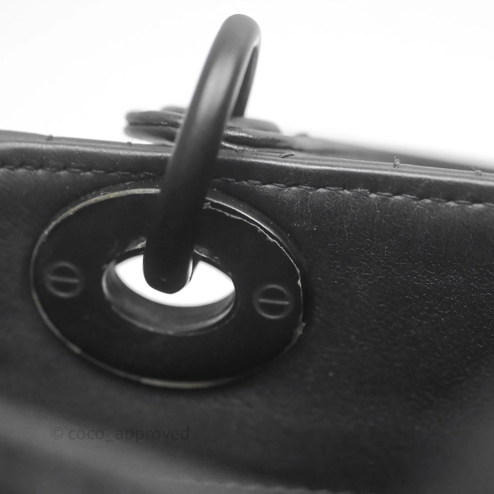 Dior Mini Lady Dior Ultra Matte Black Cannage Calfskin