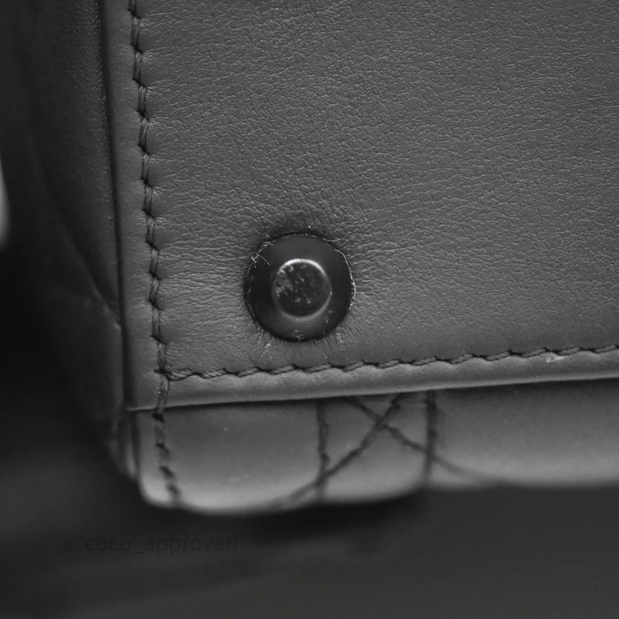 Dior Mini Lady Dior Ultra Matte Black Cannage Calfskin