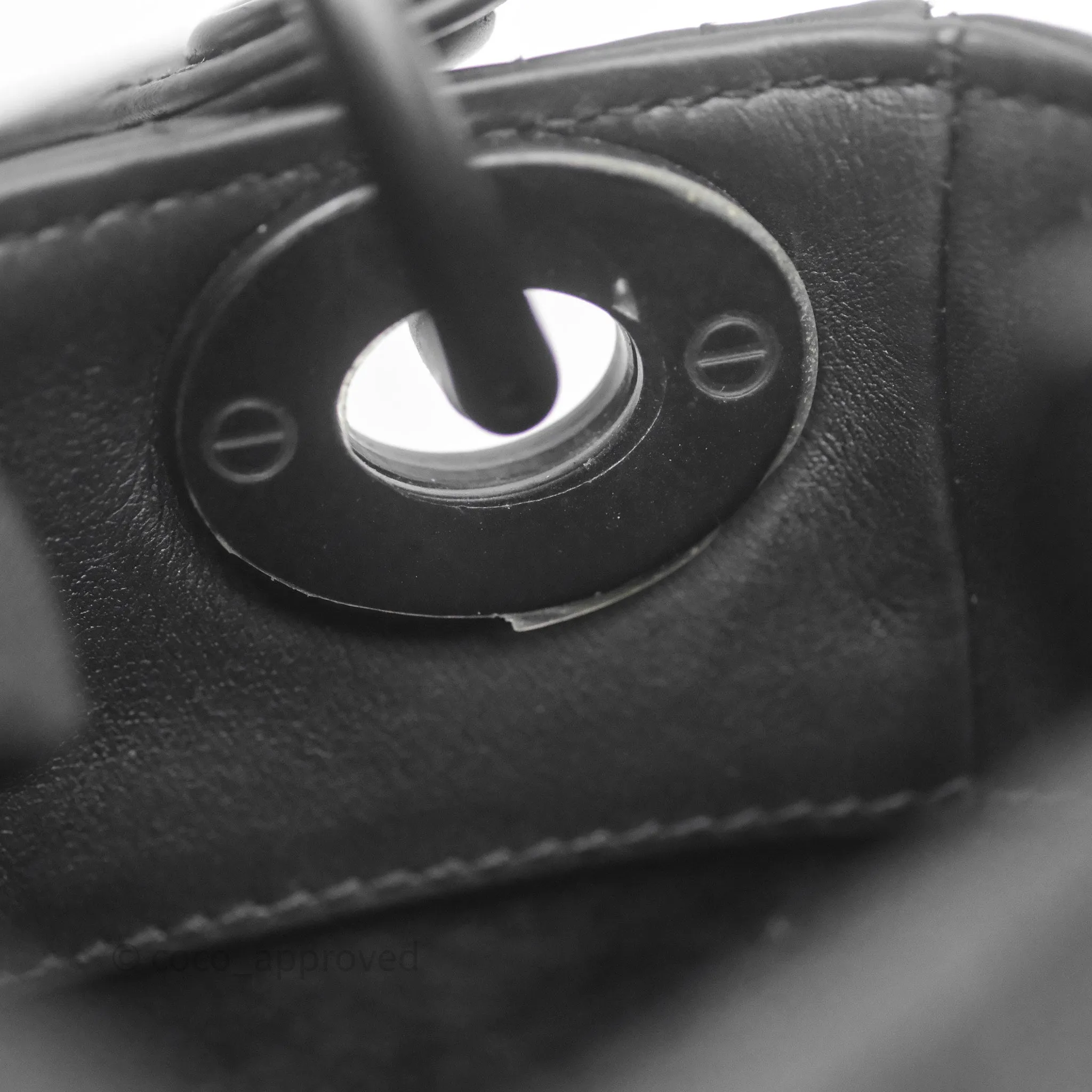 Dior Mini Lady Dior Ultra Matte Black Cannage Calfskin