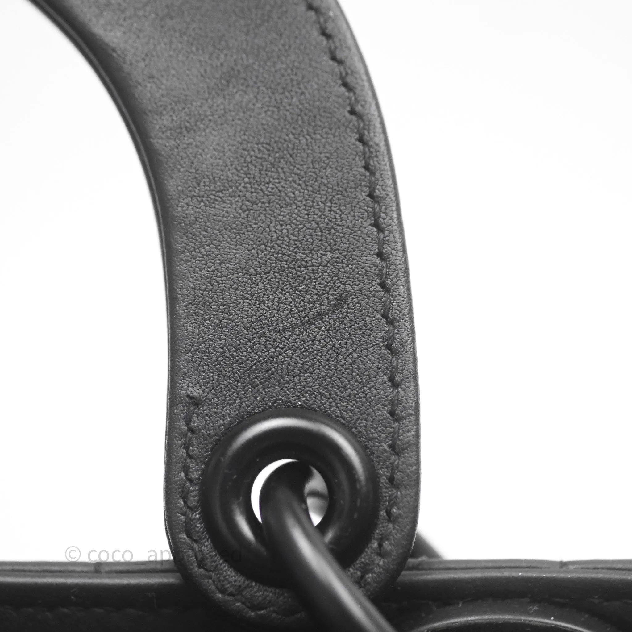 Dior Mini Lady Dior Ultra Matte Black Cannage Calfskin