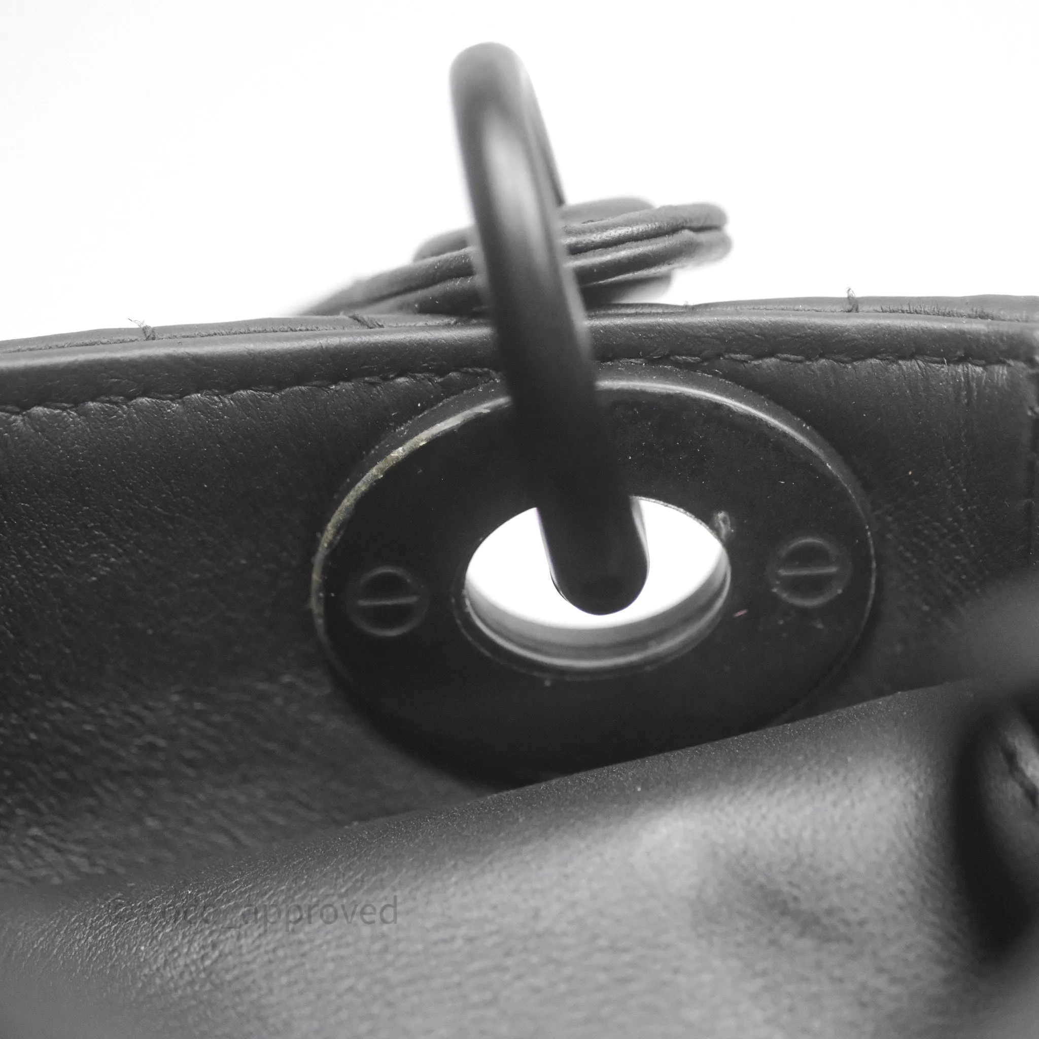 Dior Mini Lady Dior Ultra Matte Black Cannage Calfskin