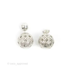 Dior Mise en Dior Tribal Earrings Silver Tone