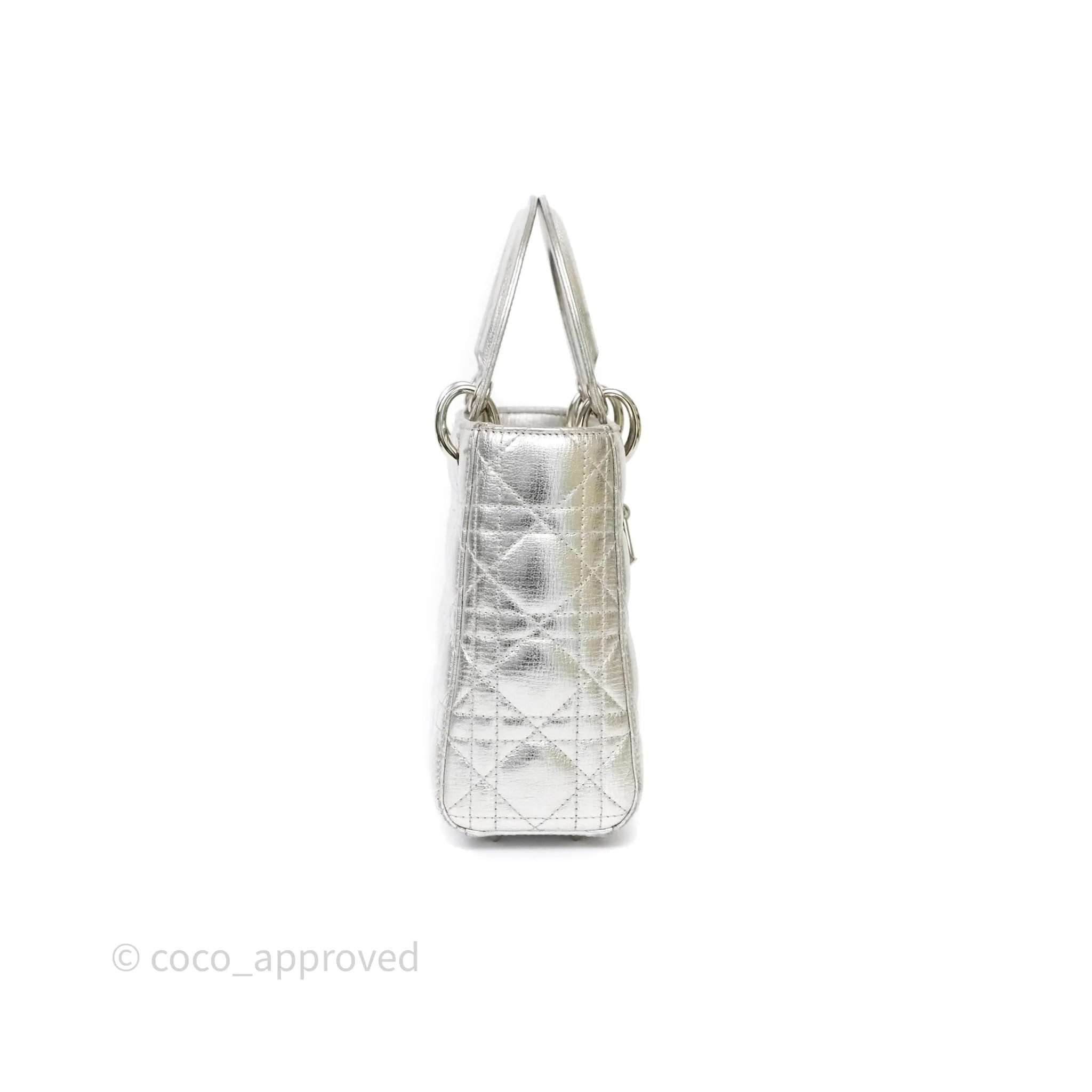 Dior My ABCDior Lady Dior Metallic Silver Cannage
