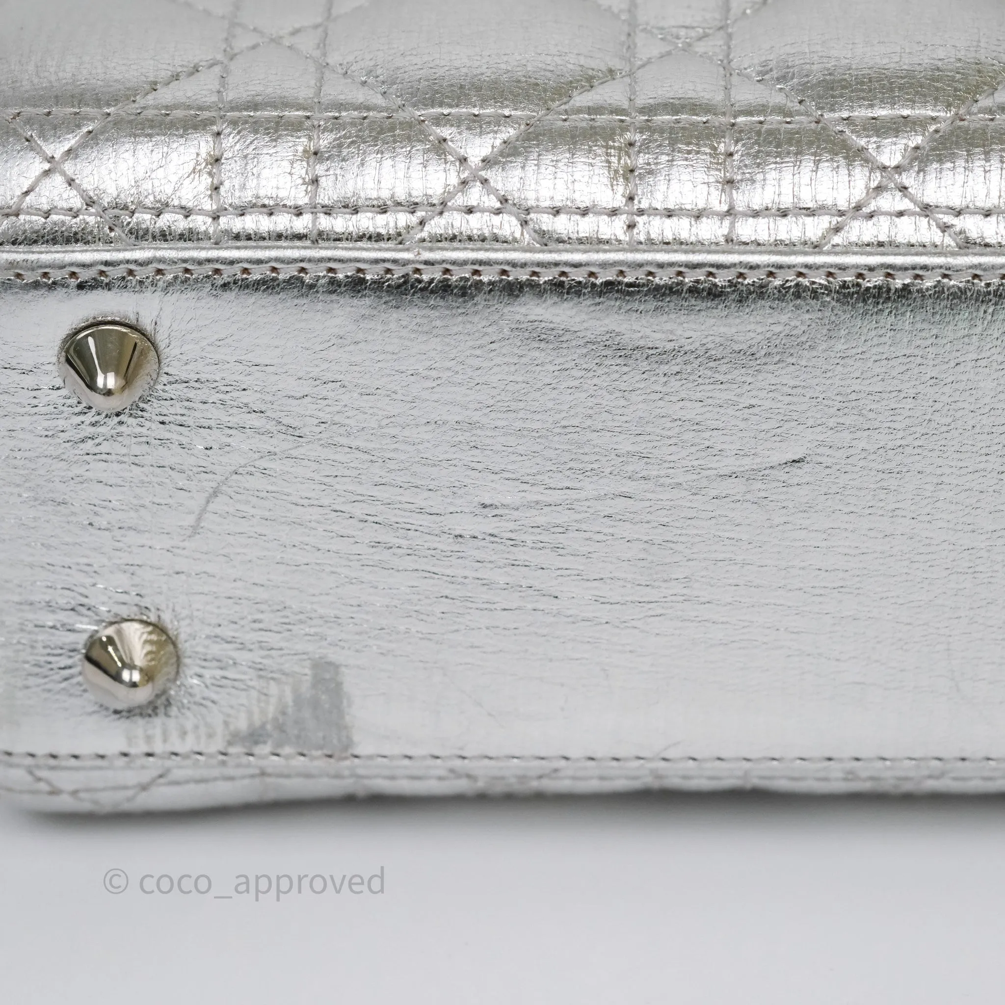 Dior My ABCDior Lady Dior Metallic Silver Cannage