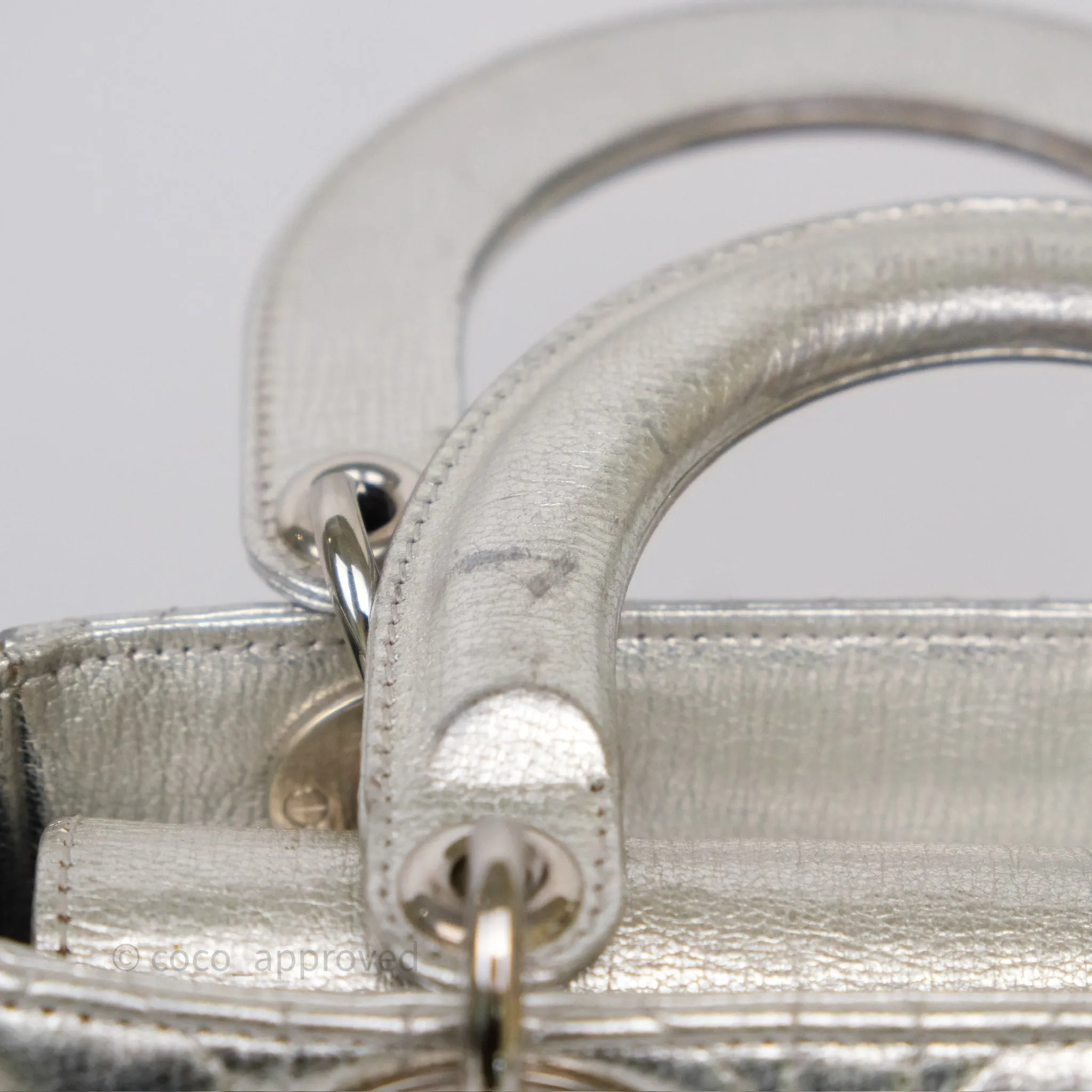 Dior My ABCDior Lady Dior Metallic Silver Cannage