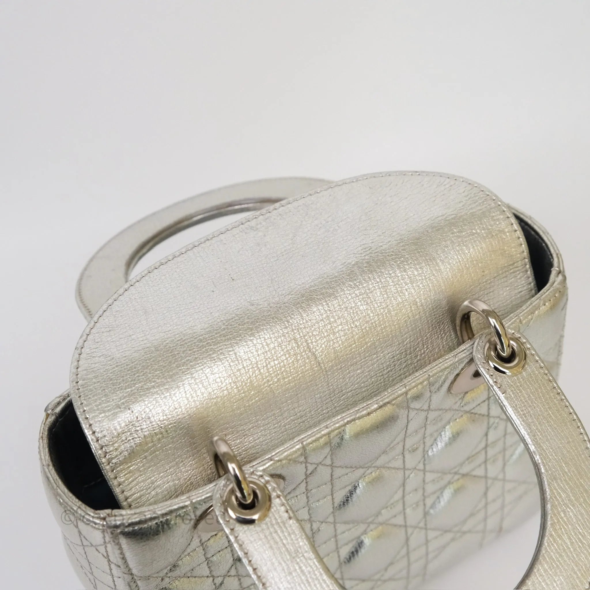 Dior My ABCDior Lady Dior Metallic Silver Cannage