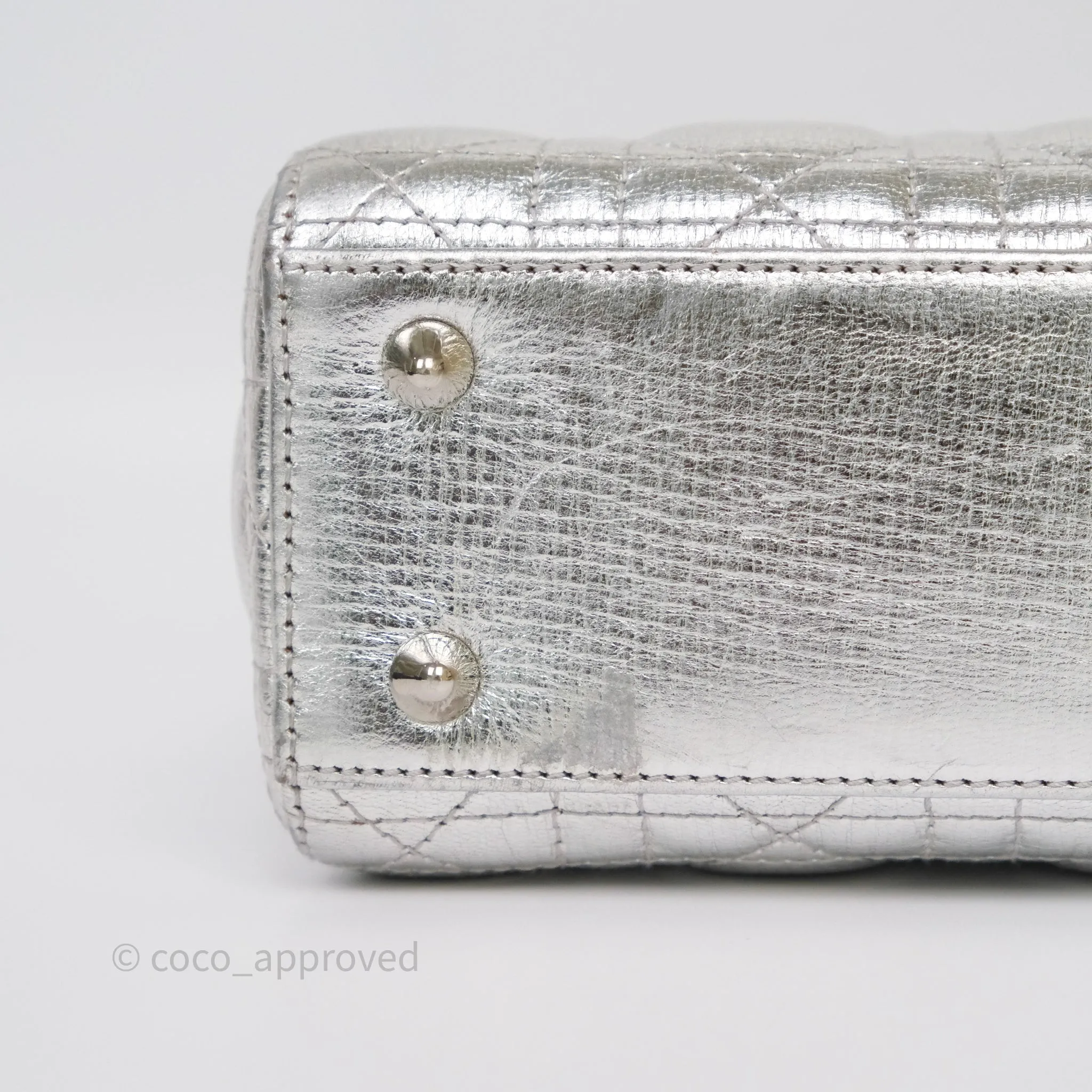 Dior My ABCDior Lady Dior Metallic Silver Cannage