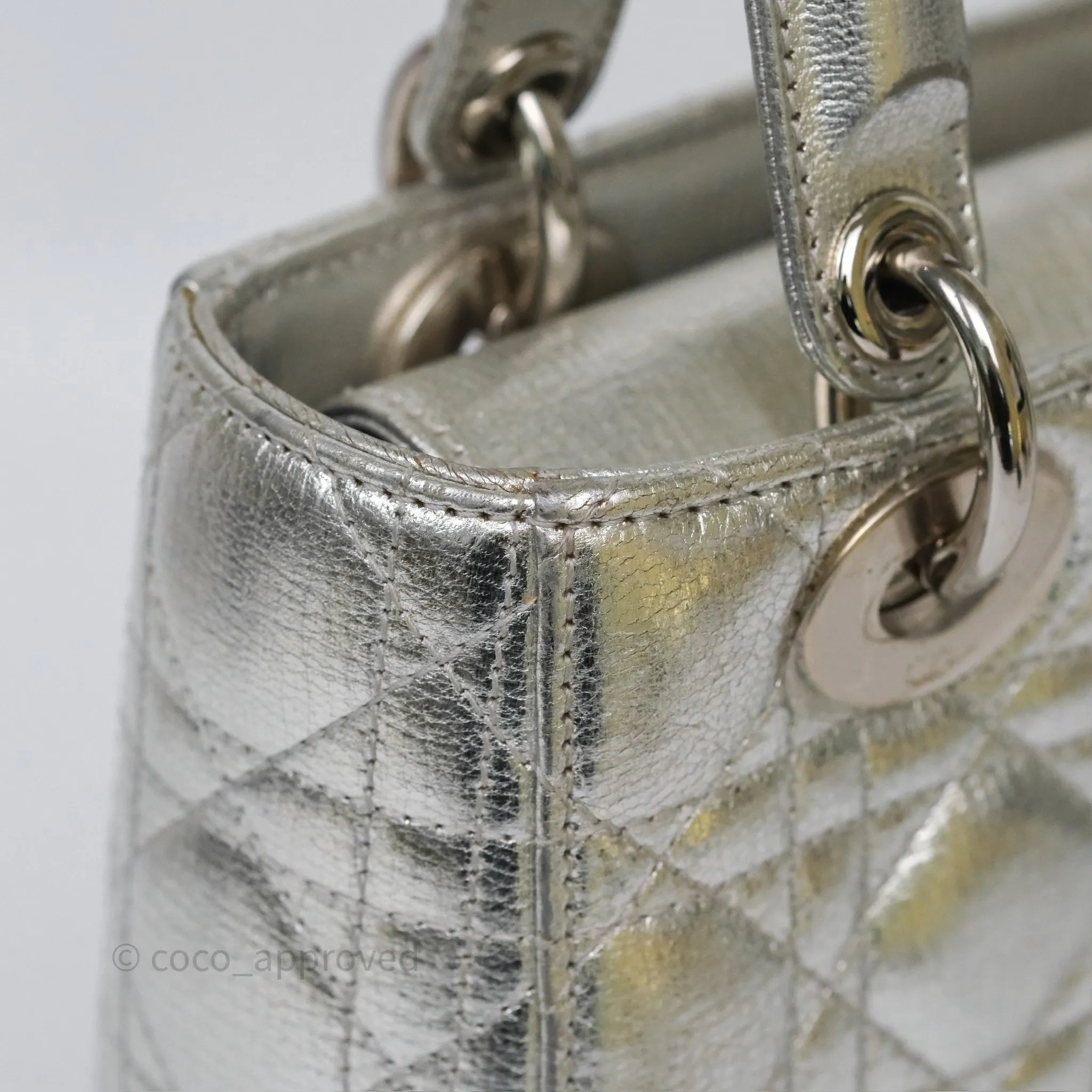 Dior My ABCDior Lady Dior Metallic Silver Cannage