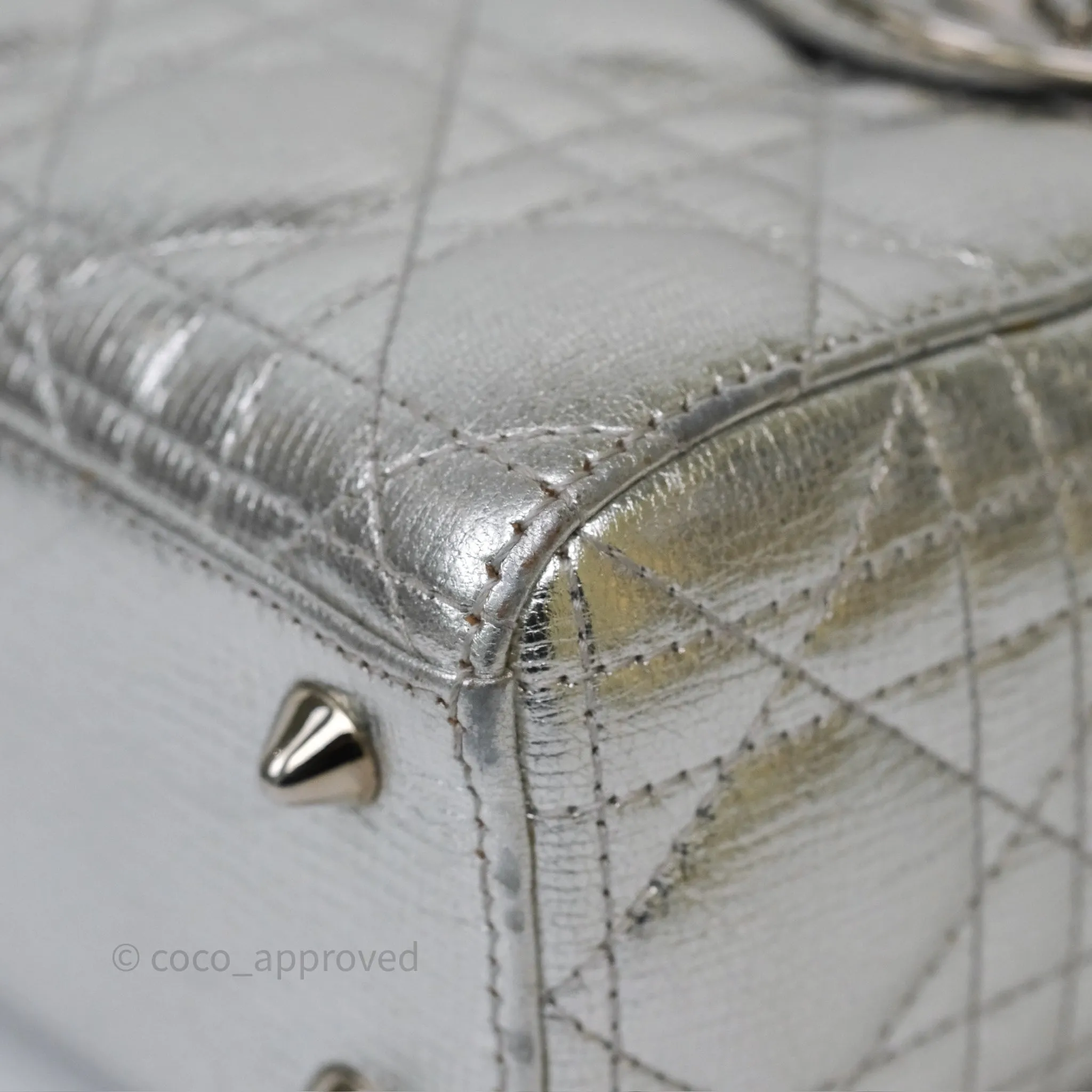 Dior My ABCDior Lady Dior Metallic Silver Cannage