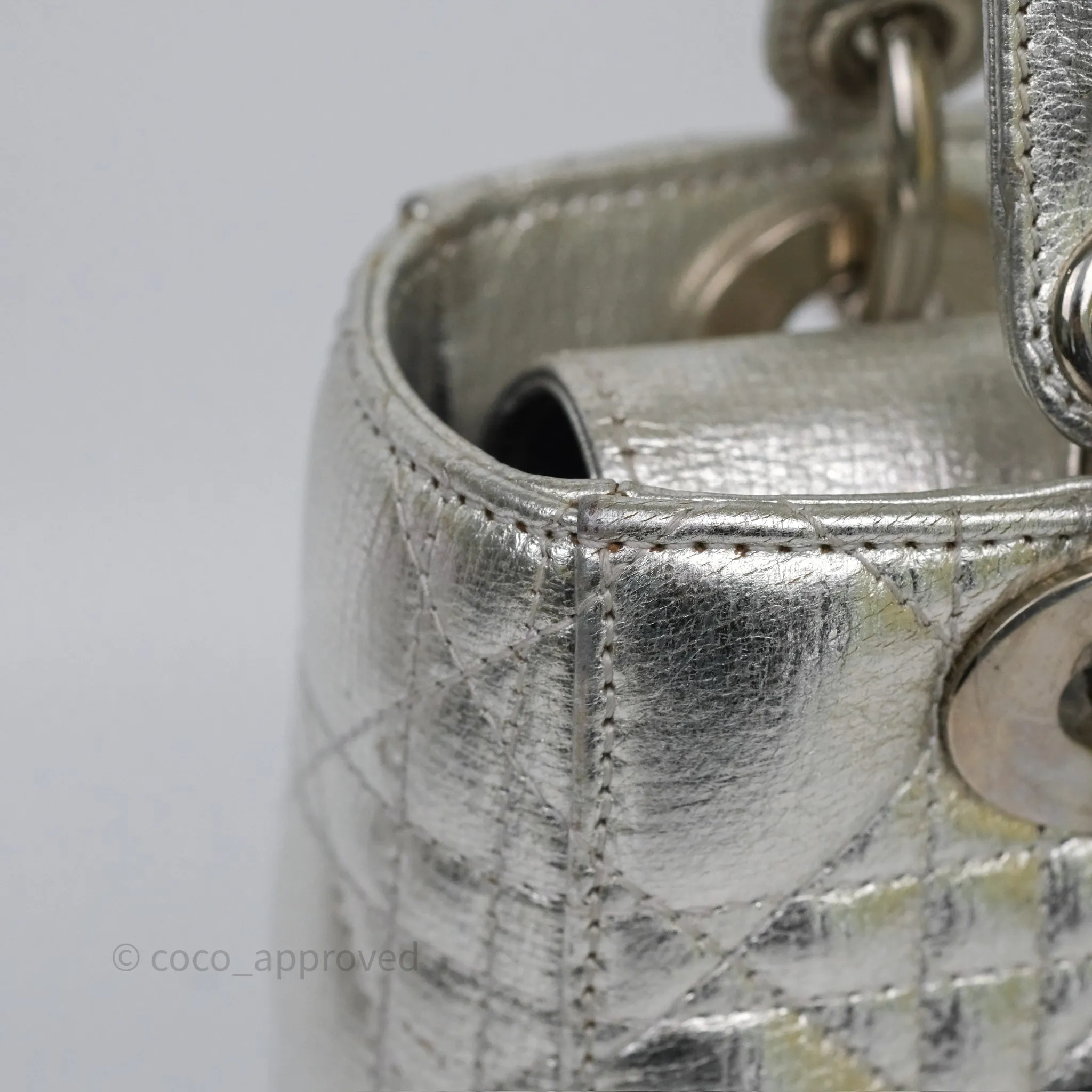Dior My ABCDior Lady Dior Metallic Silver Cannage