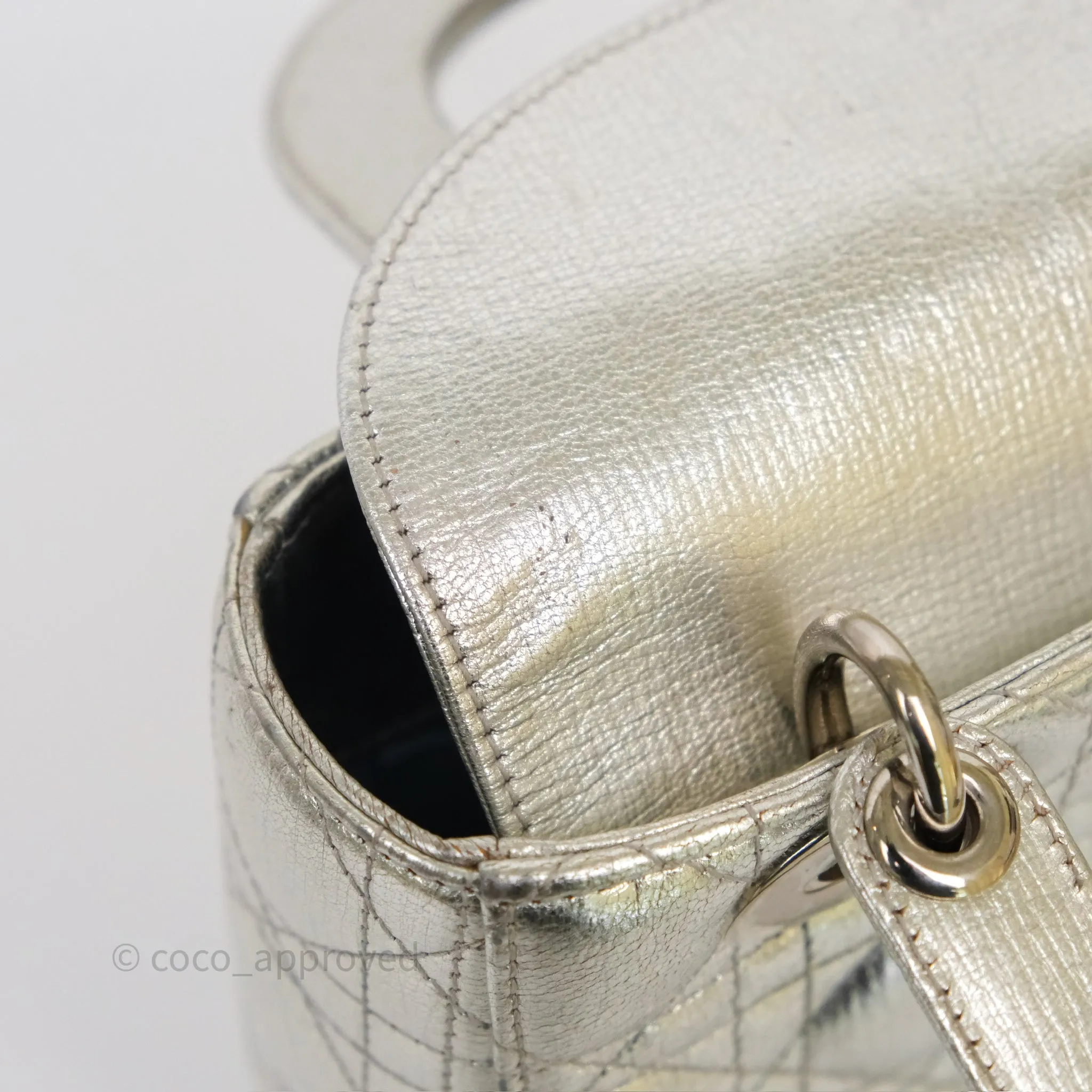 Dior My ABCDior Lady Dior Metallic Silver Cannage