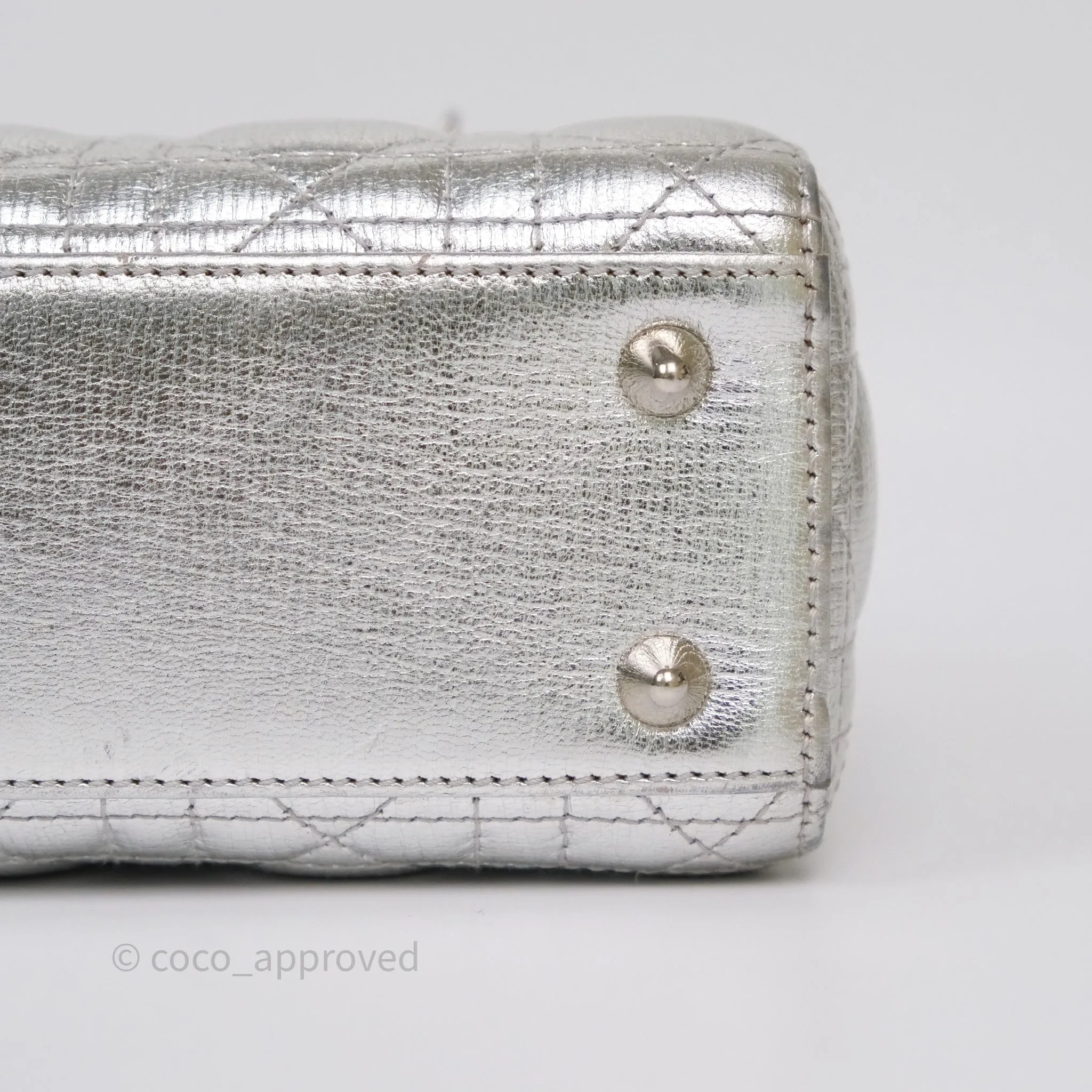 Dior My ABCDior Lady Dior Metallic Silver Cannage