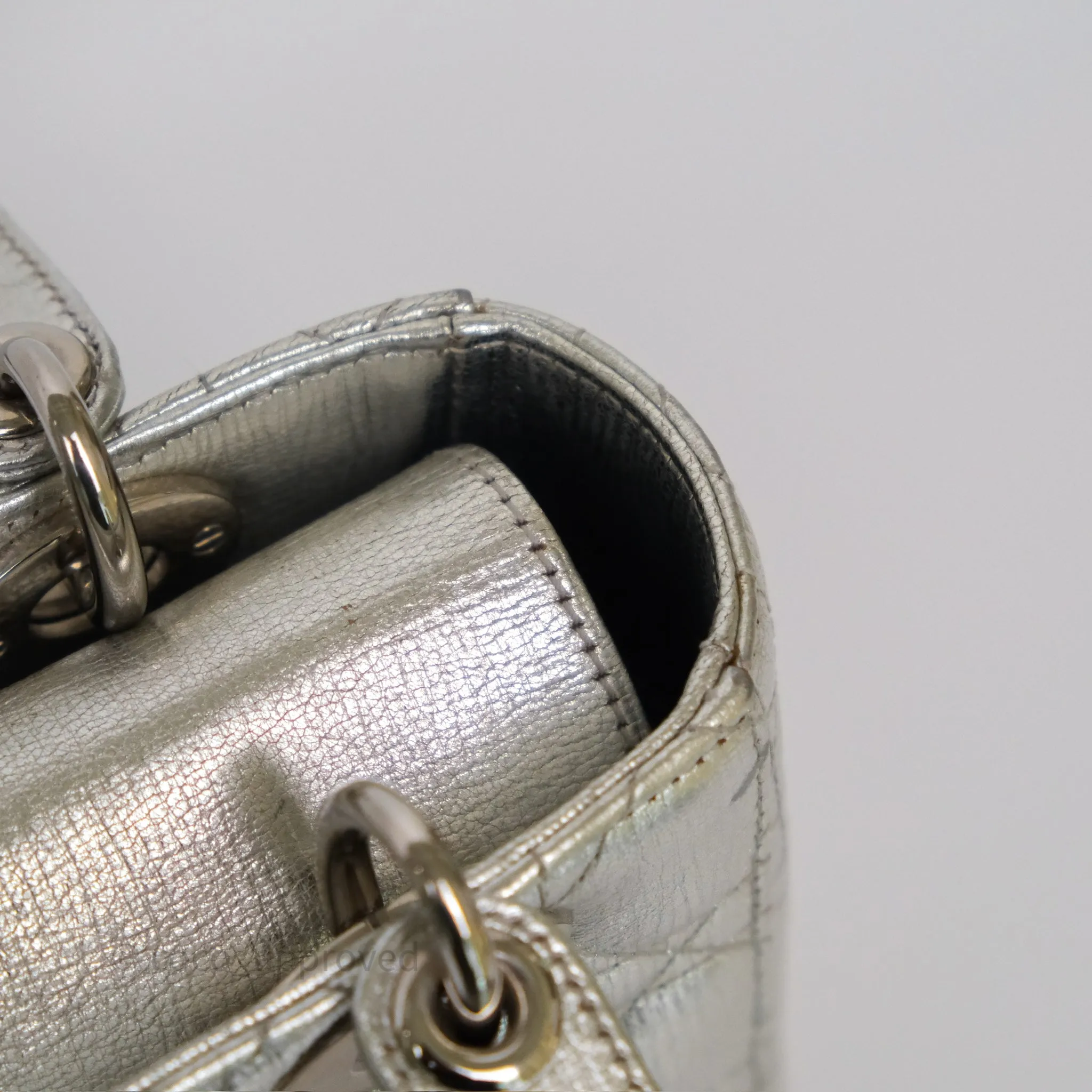Dior My ABCDior Lady Dior Metallic Silver Cannage