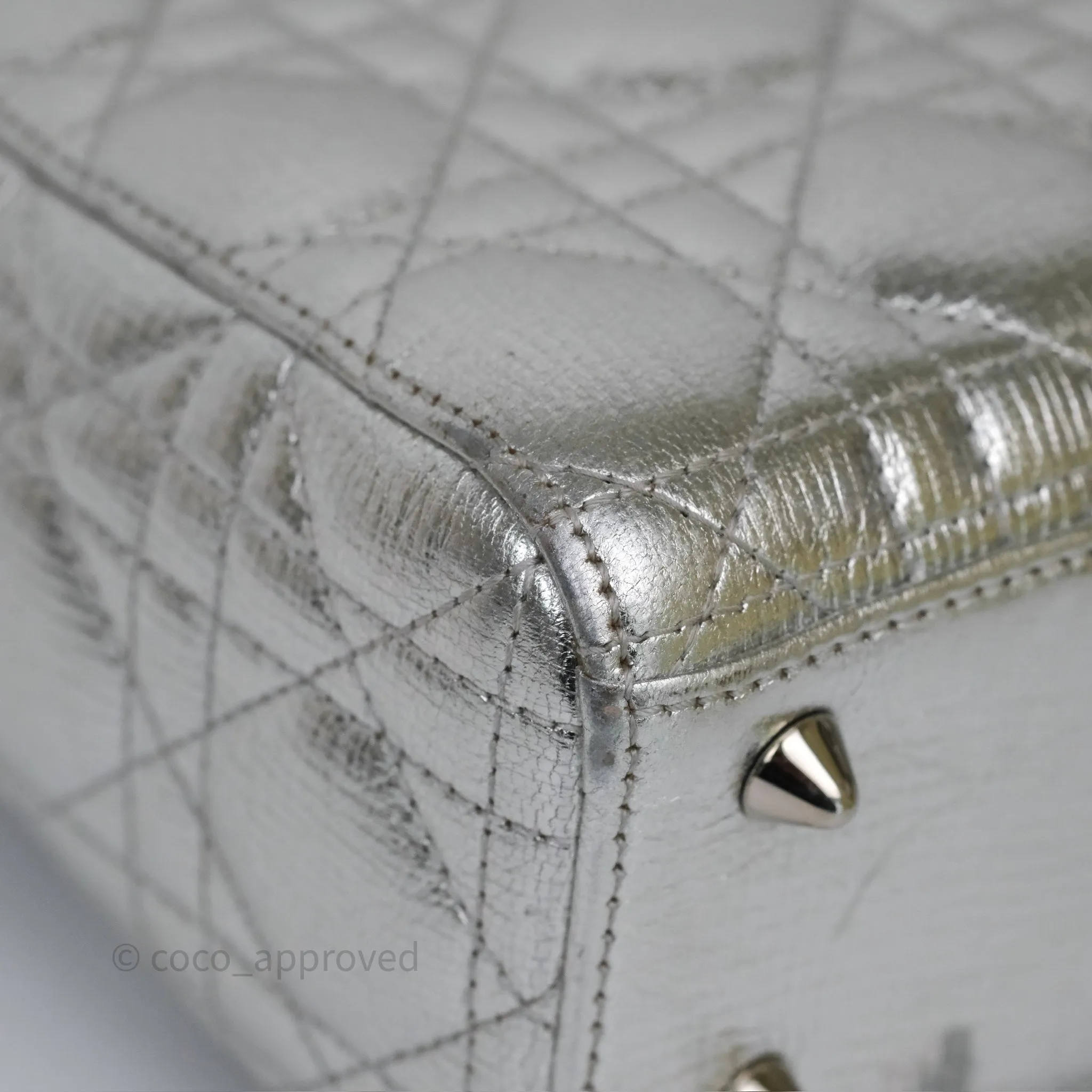 Dior My ABCDior Lady Dior Metallic Silver Cannage