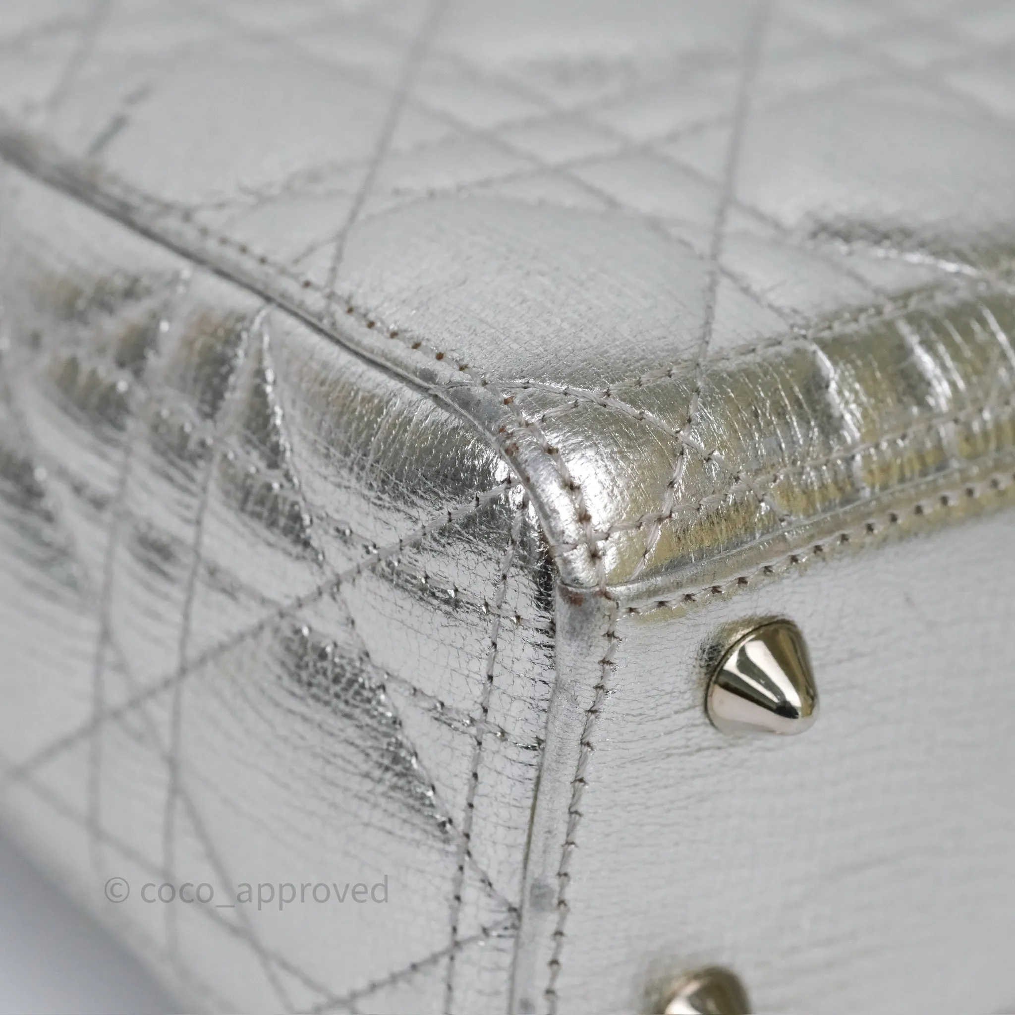 Dior My ABCDior Lady Dior Metallic Silver Cannage