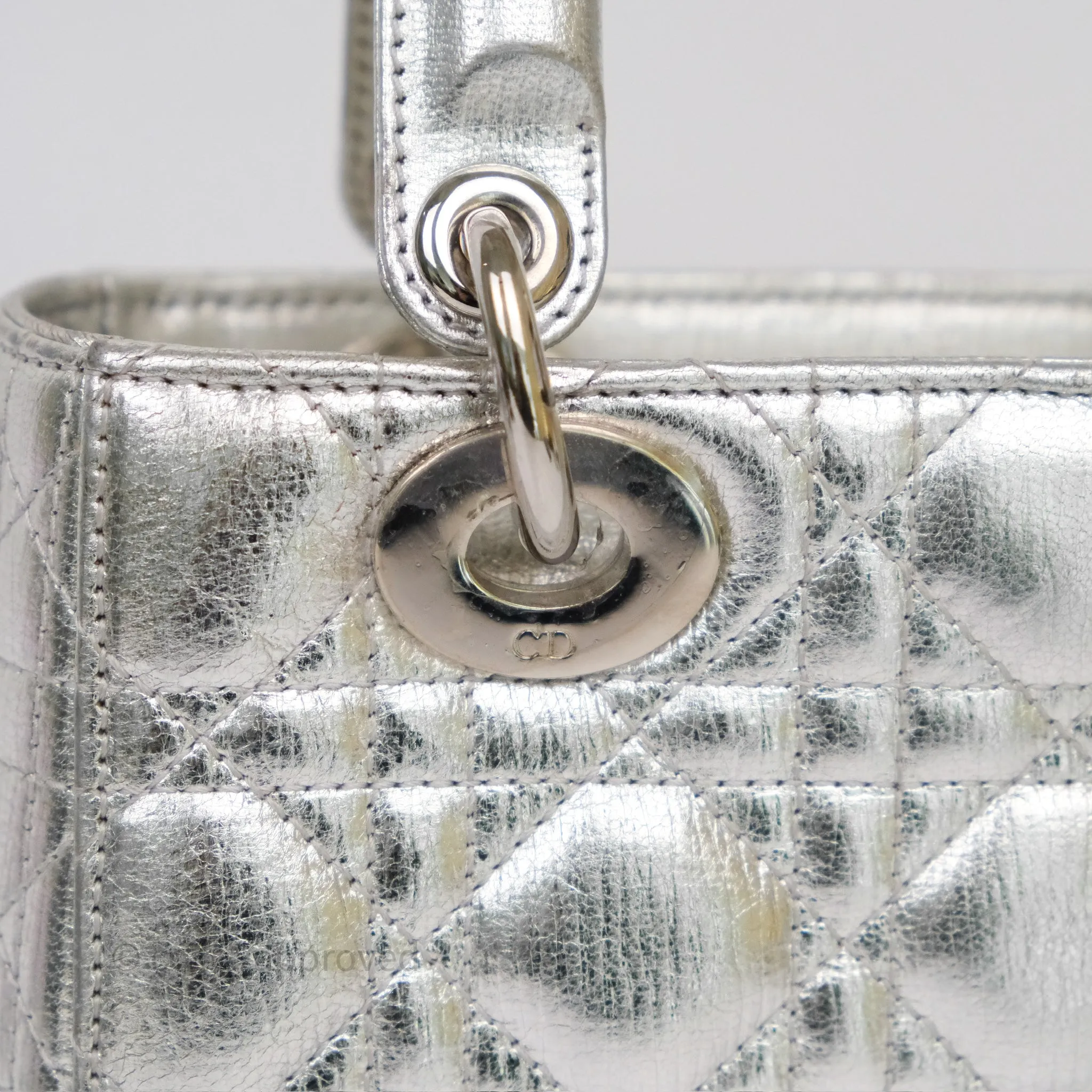 Dior My ABCDior Lady Dior Metallic Silver Cannage