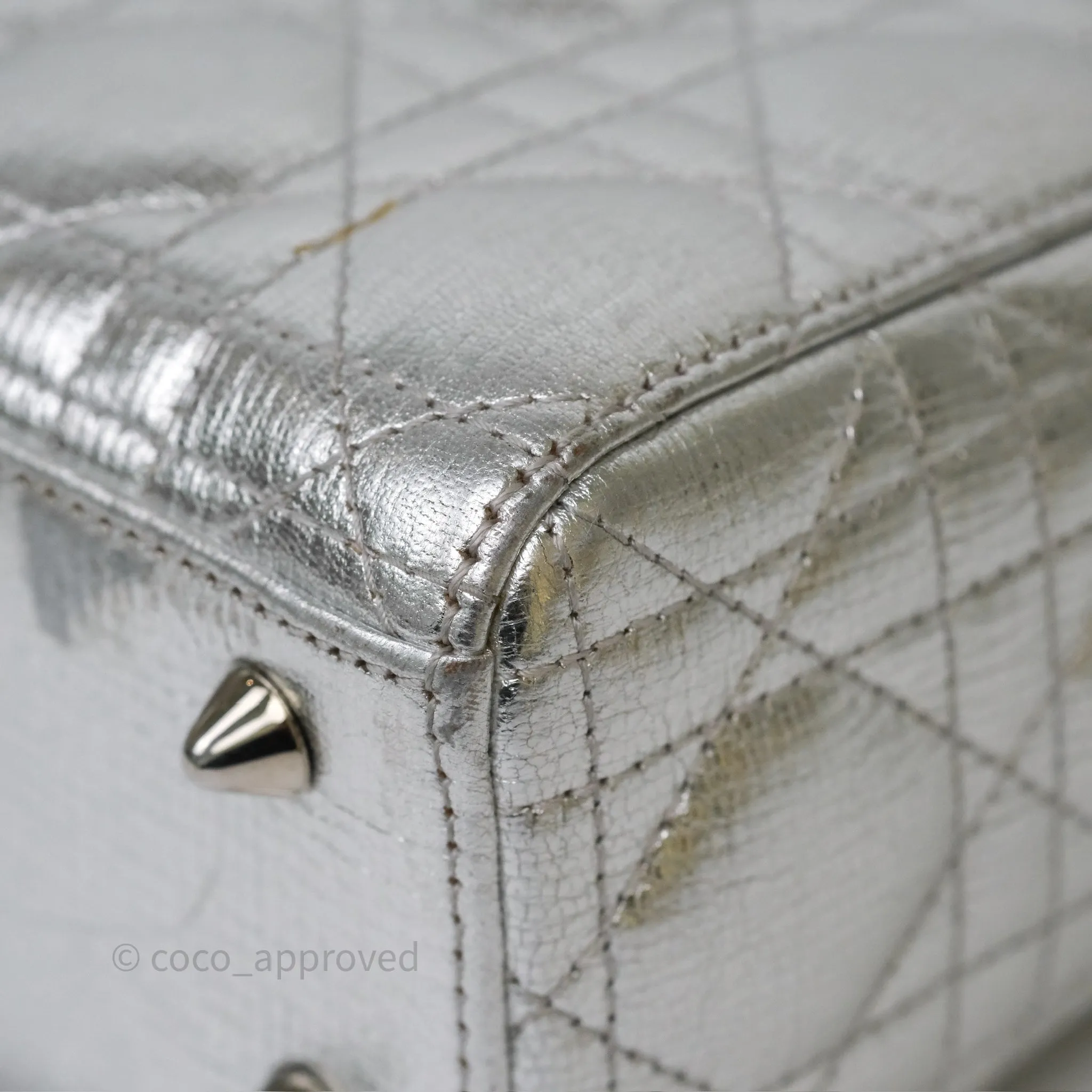 Dior My ABCDior Lady Dior Metallic Silver Cannage