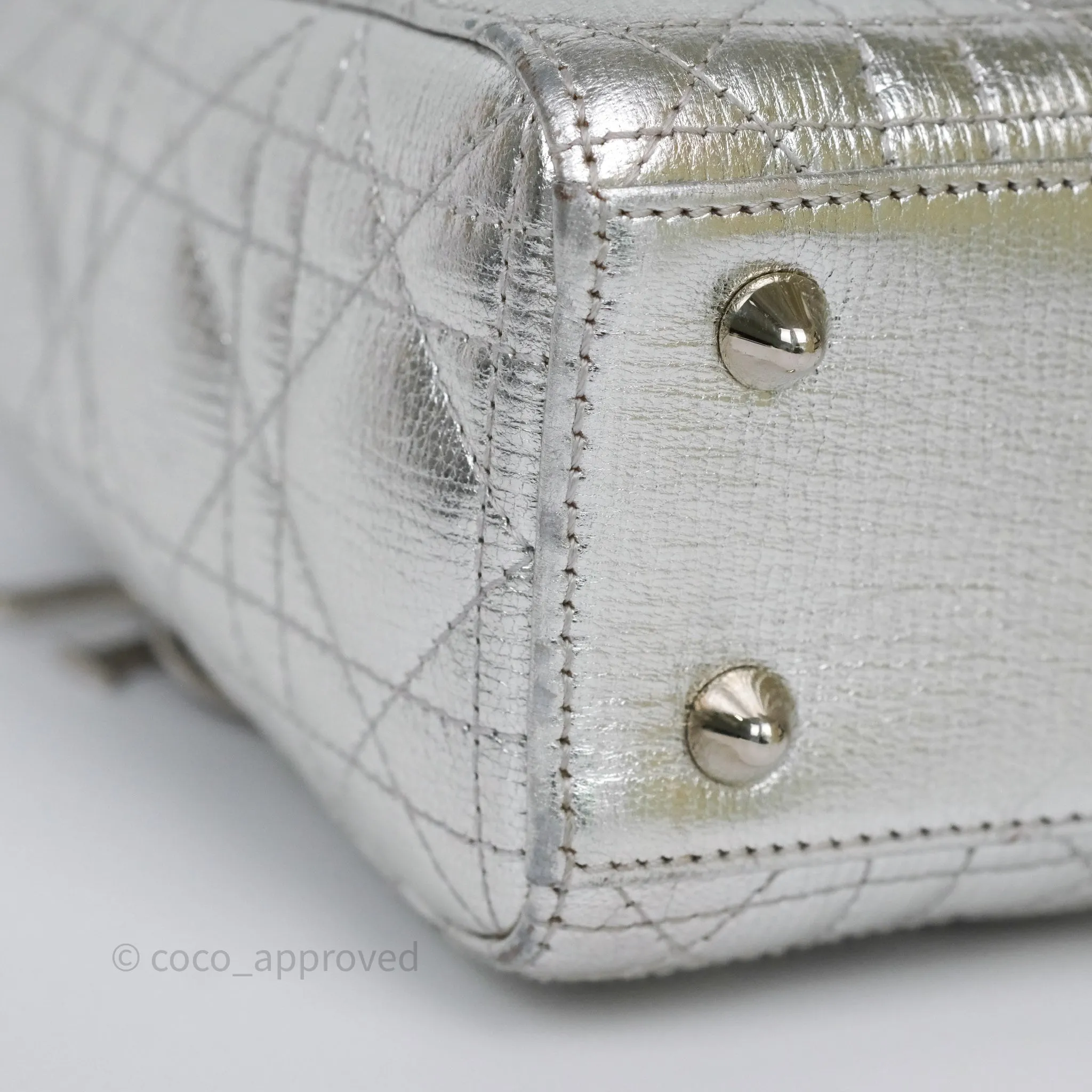 Dior My ABCDior Lady Dior Metallic Silver Cannage