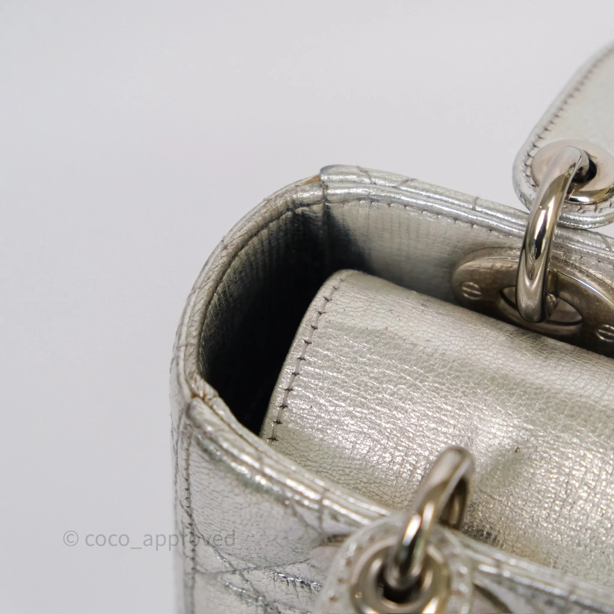 Dior My ABCDior Lady Dior Metallic Silver Cannage