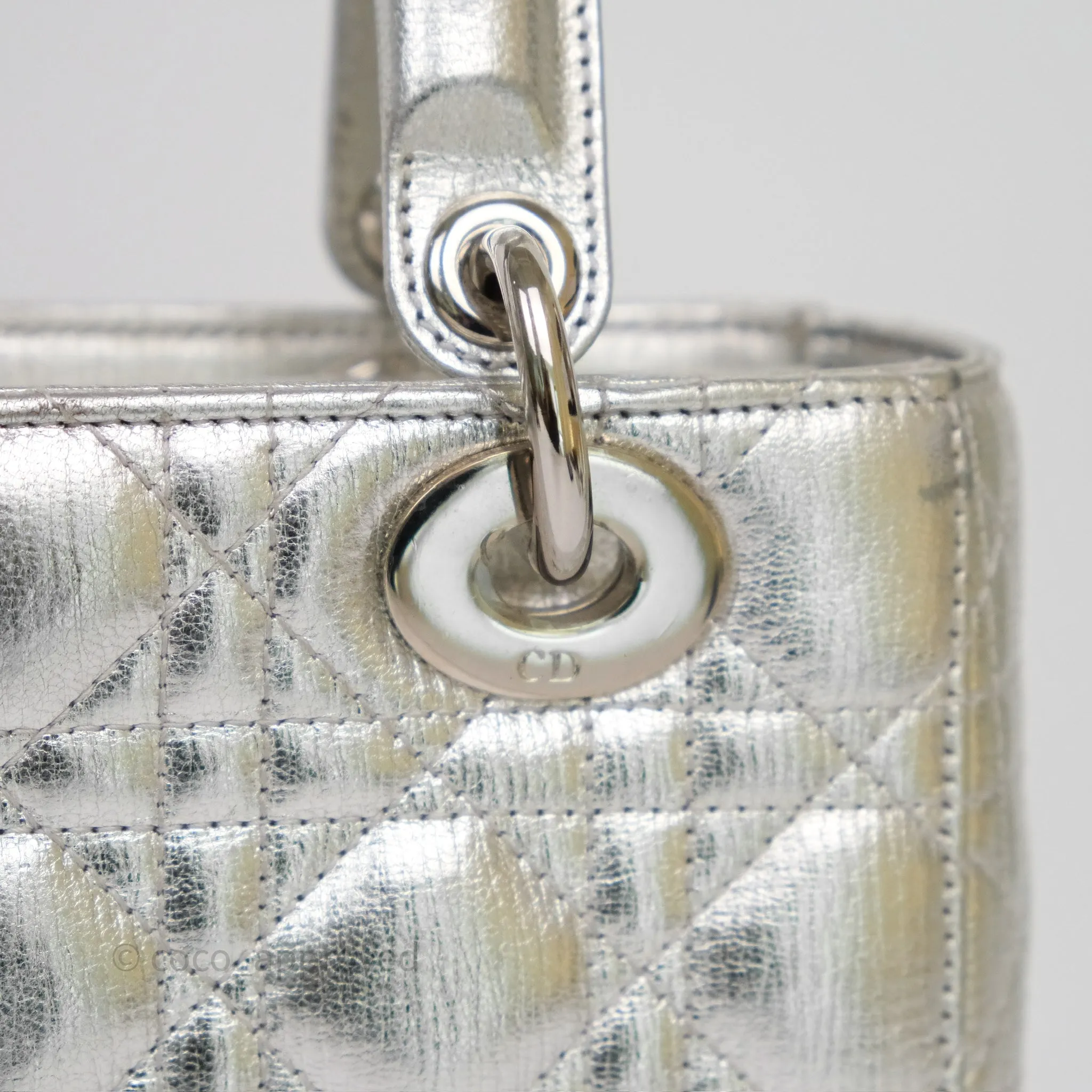 Dior My ABCDior Lady Dior Metallic Silver Cannage