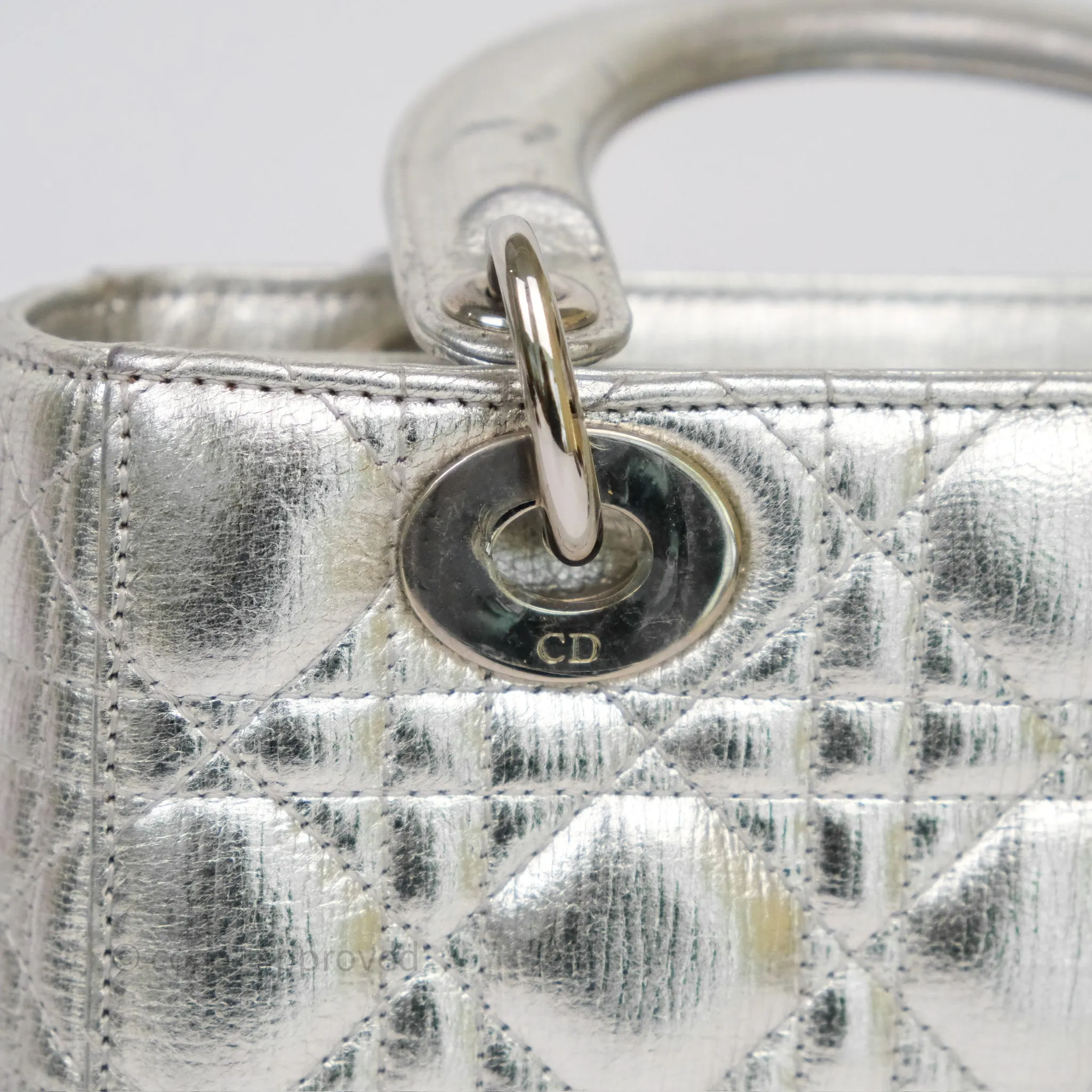 Dior My ABCDior Lady Dior Metallic Silver Cannage
