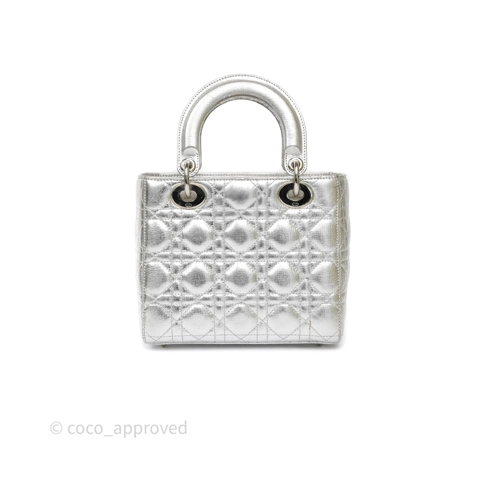 Dior My ABCDior Lady Dior Metallic Silver Cannage