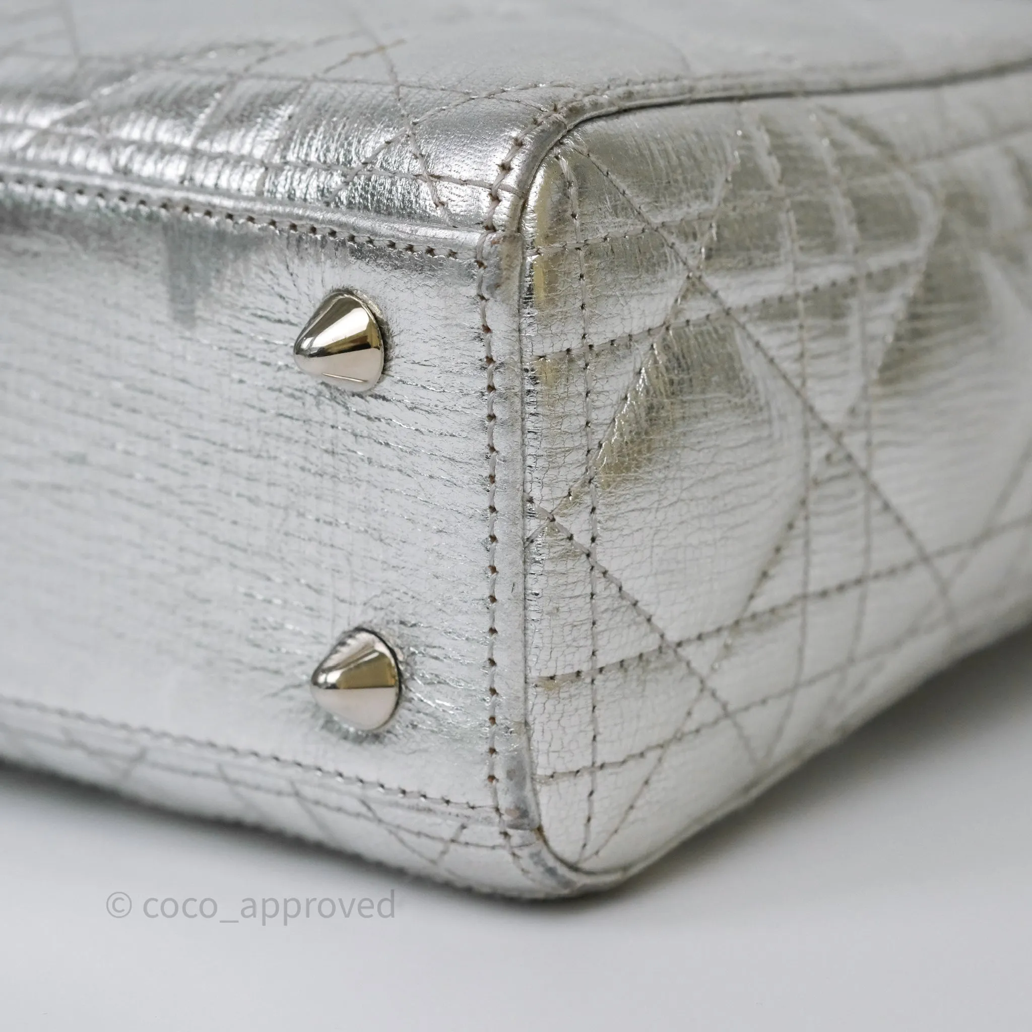 Dior My ABCDior Lady Dior Metallic Silver Cannage