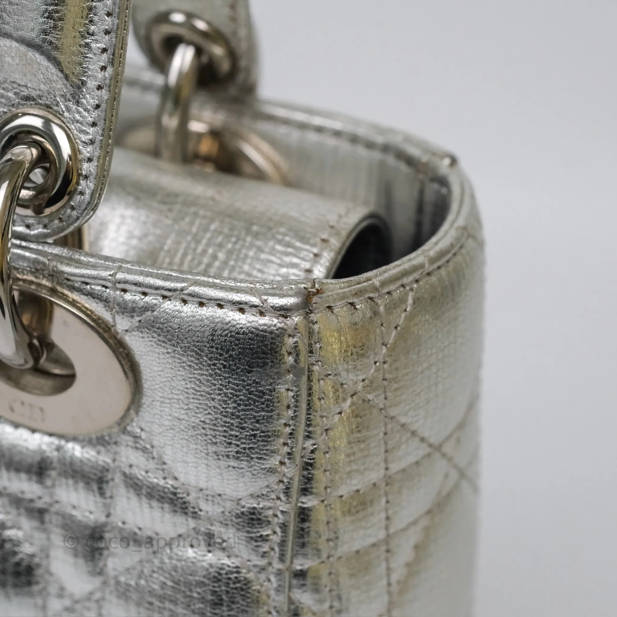 Dior My ABCDior Lady Dior Metallic Silver Cannage