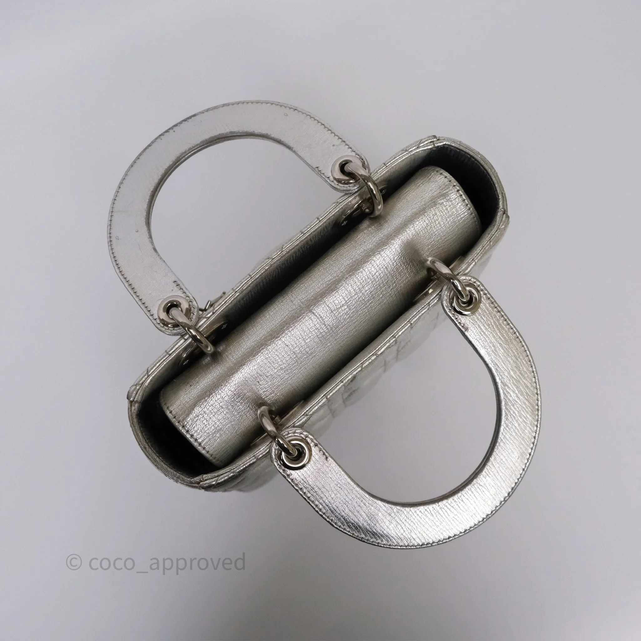 Dior My ABCDior Lady Dior Metallic Silver Cannage