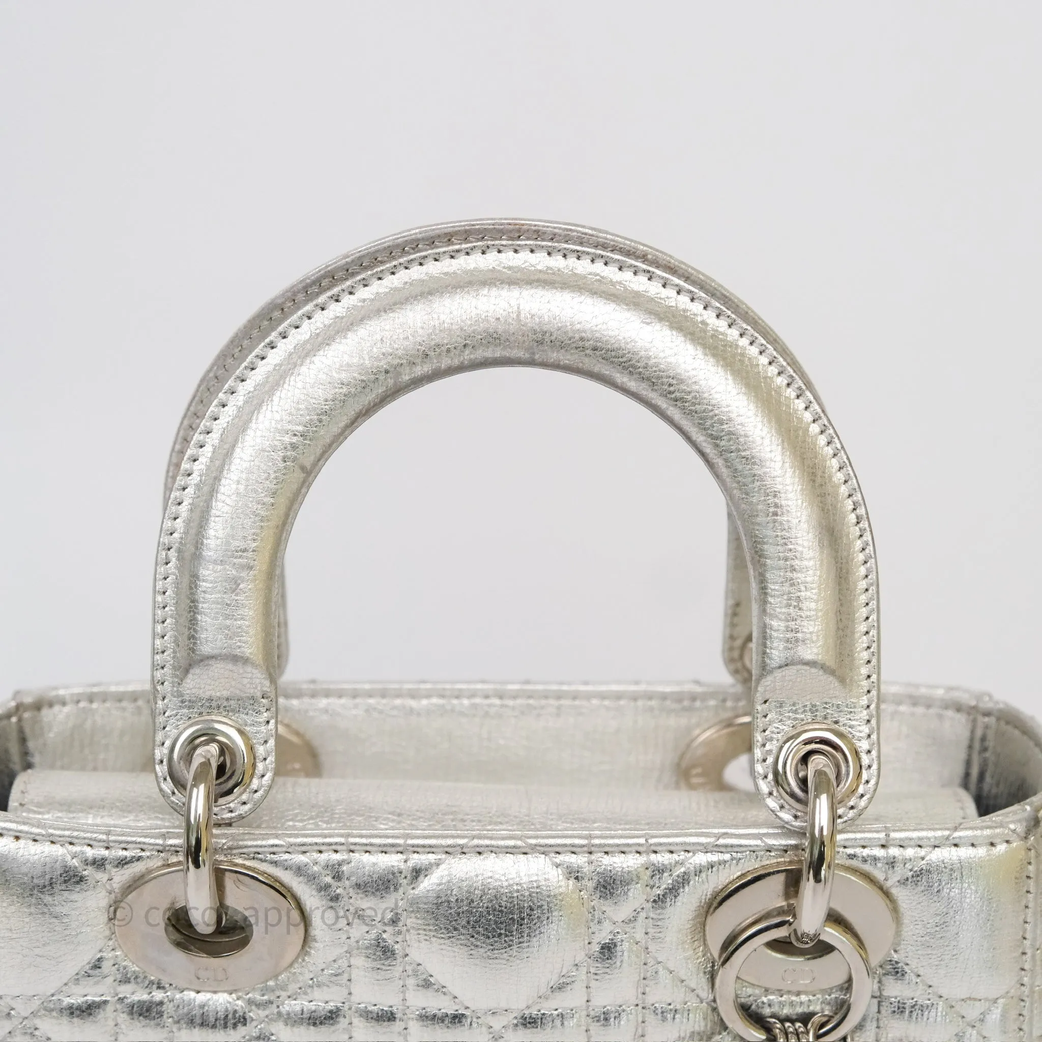 Dior My ABCDior Lady Dior Metallic Silver Cannage