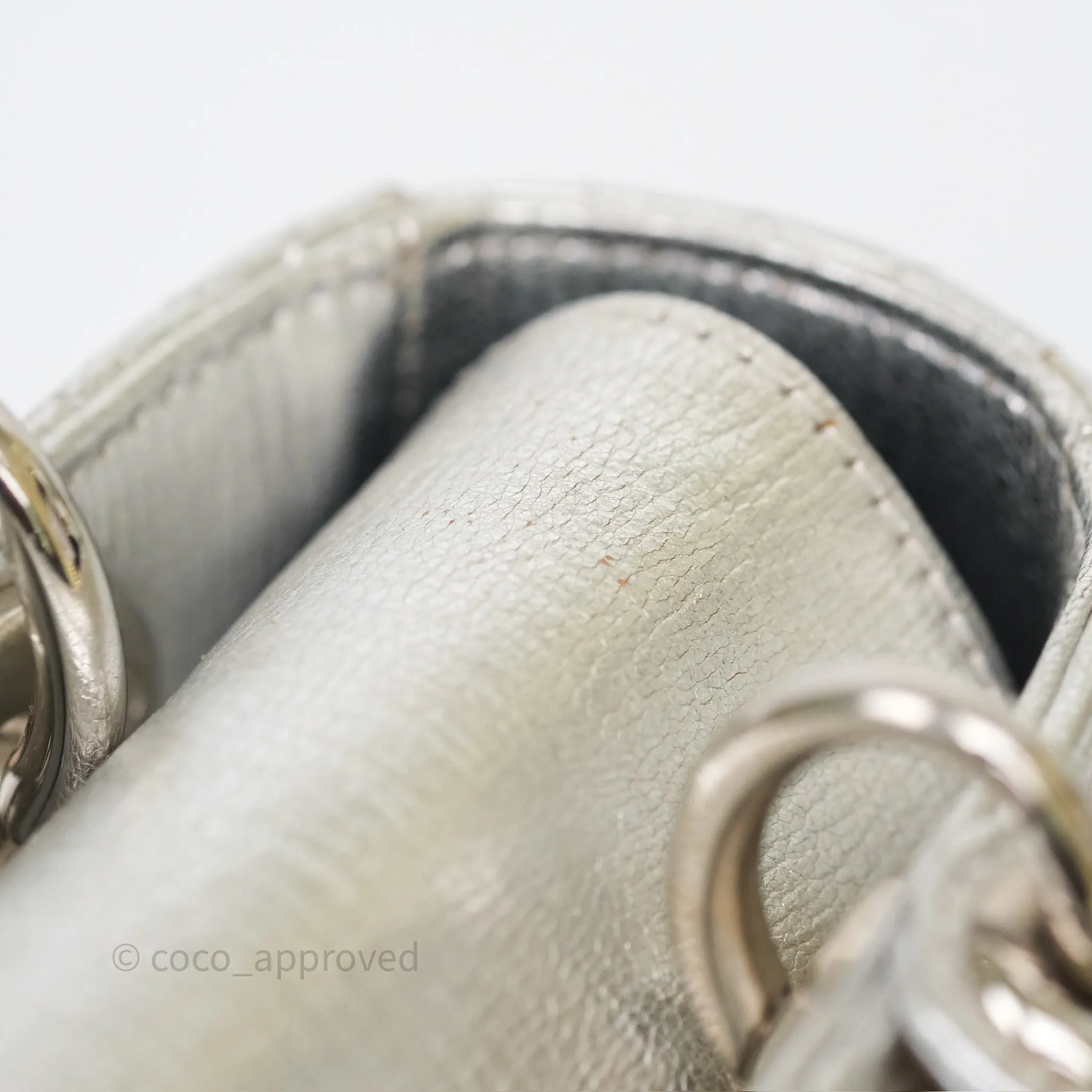 Dior My ABCDior Lady Dior Metallic Silver Cannage