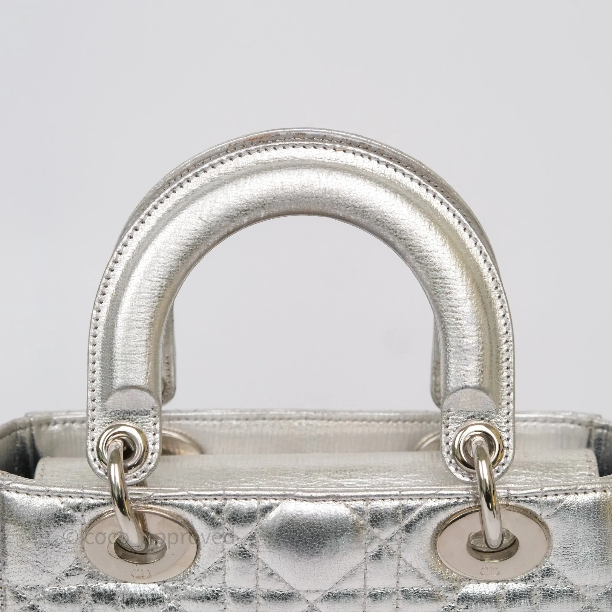 Dior My ABCDior Lady Dior Metallic Silver Cannage