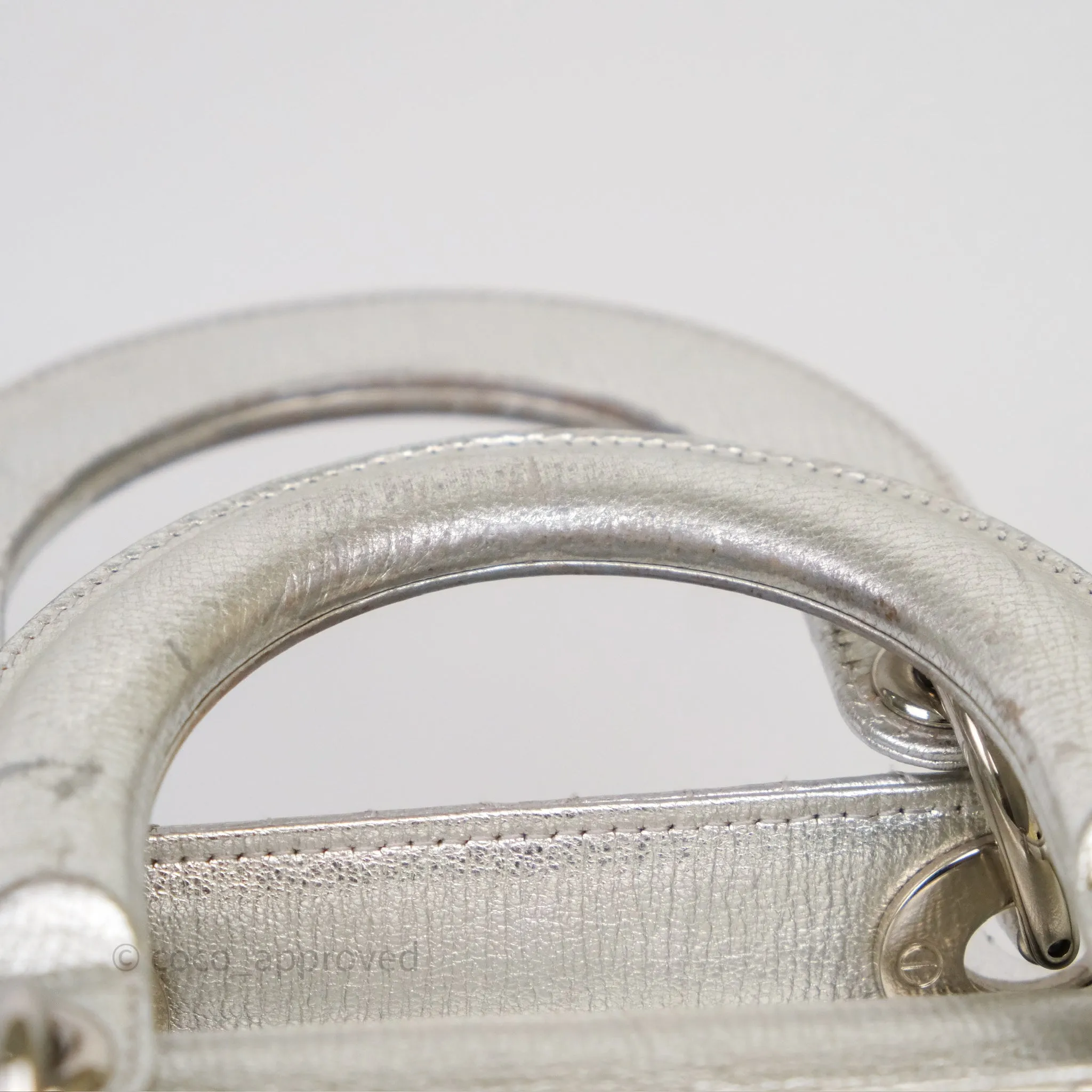 Dior My ABCDior Lady Dior Metallic Silver Cannage