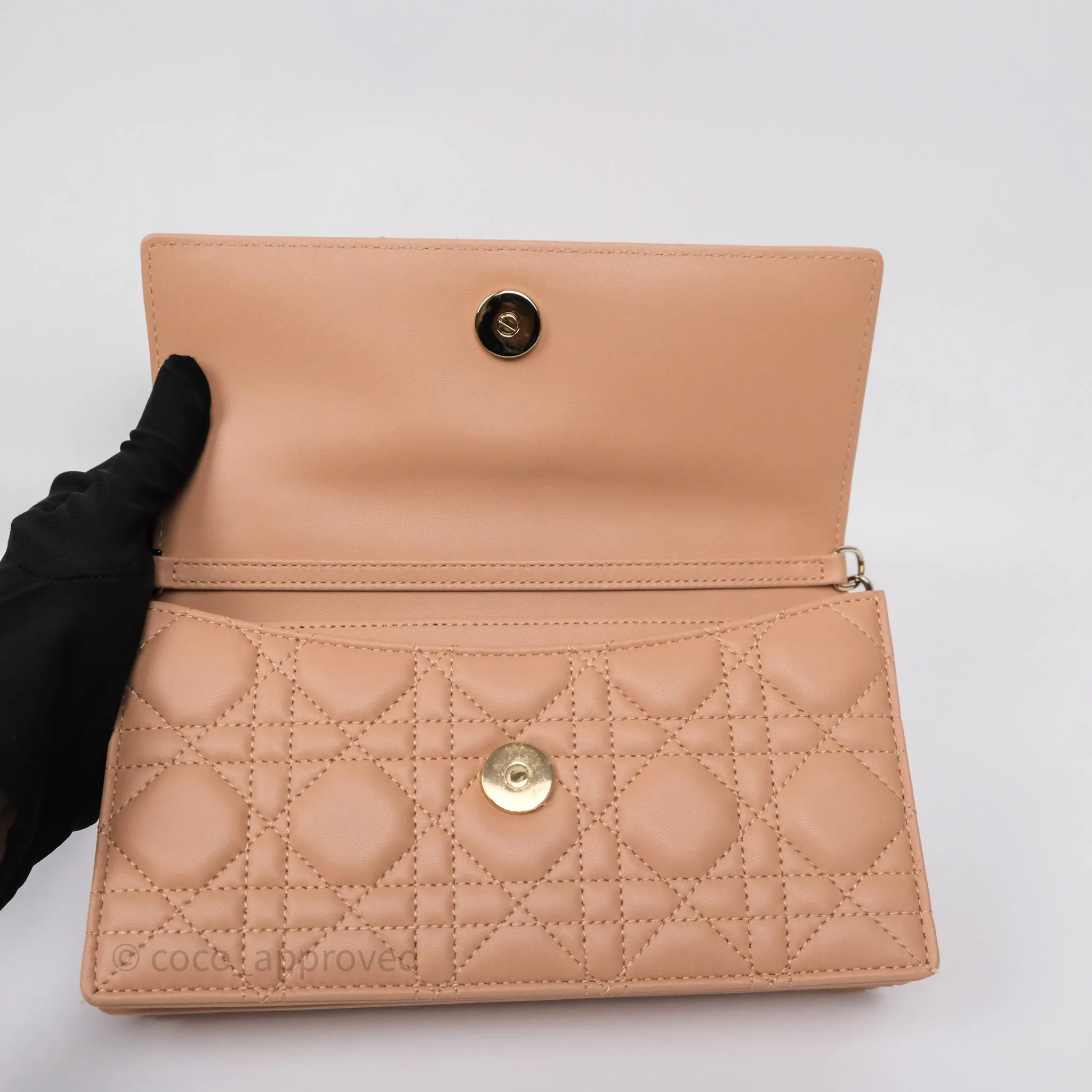 Dior My Dior Mini Bag Rose des Vents Cannage Lambskin