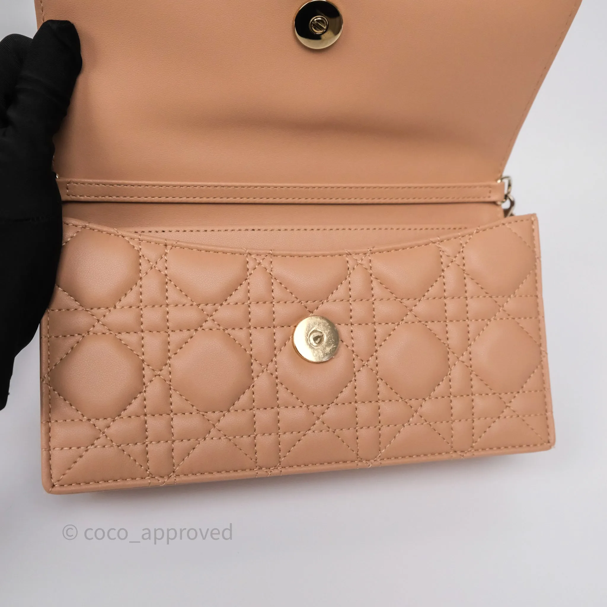 Dior My Dior Mini Bag Rose des Vents Cannage Lambskin