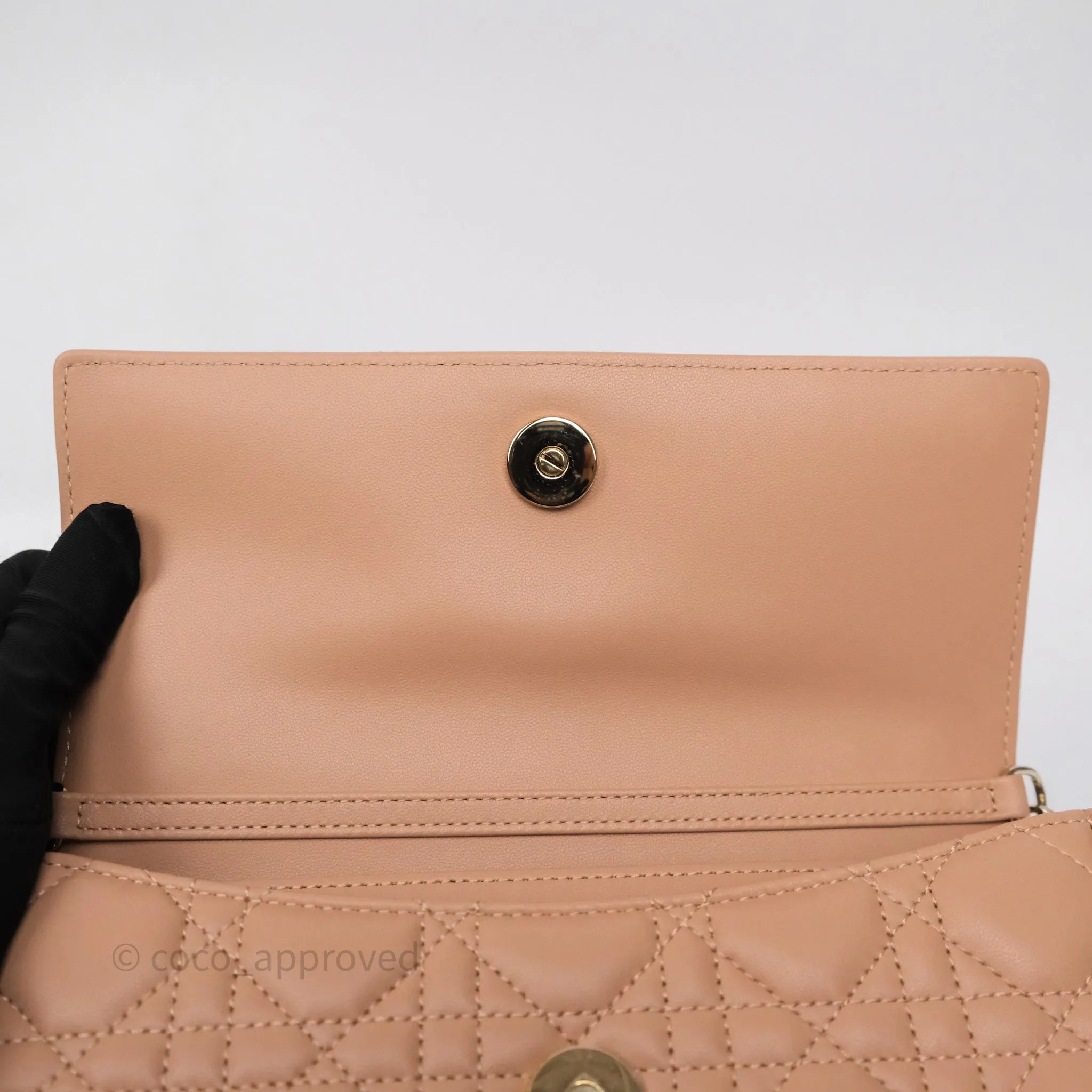Dior My Dior Mini Bag Rose des Vents Cannage Lambskin